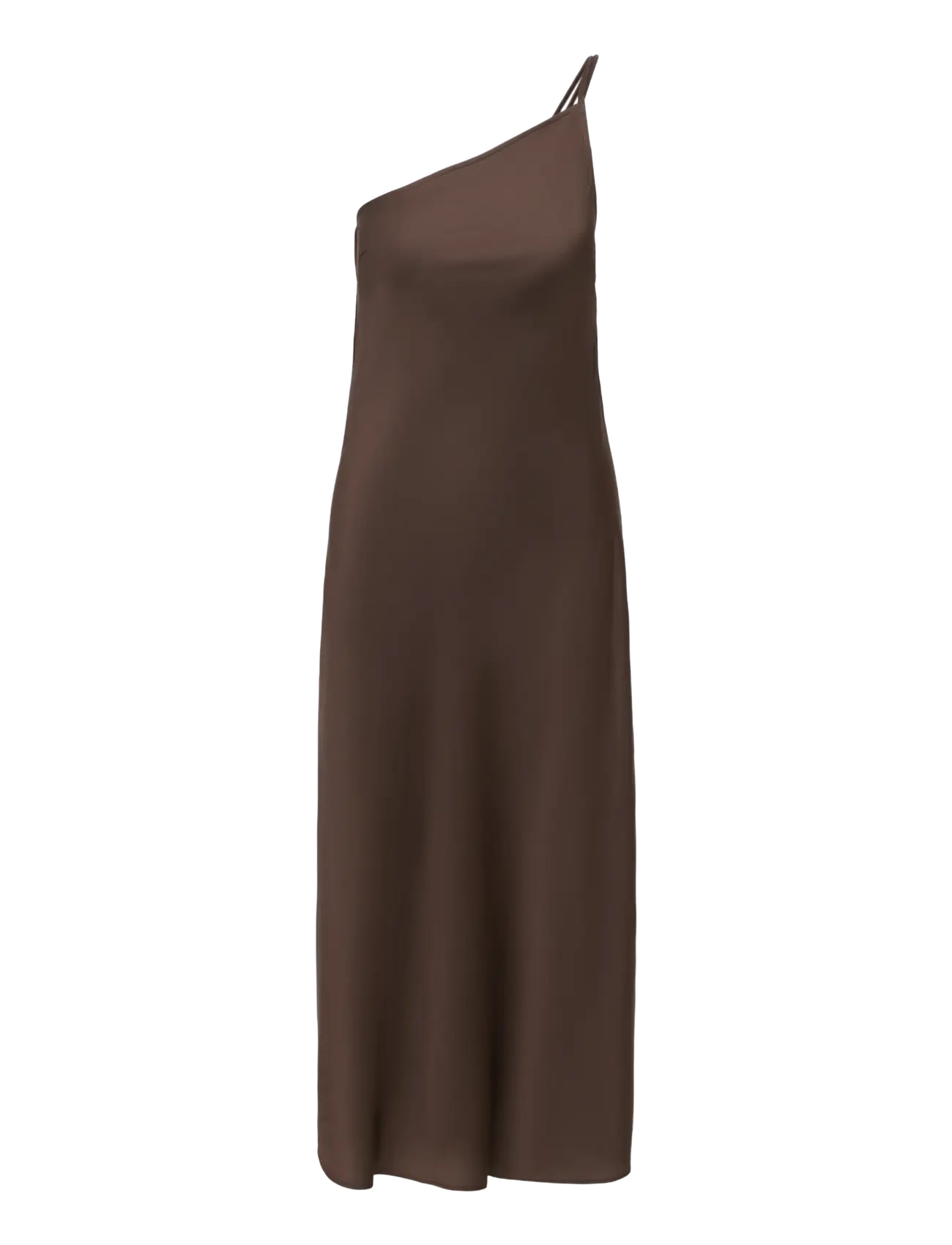 ONLY ONLSKYE CHIGO ONE SHOULDER DRESS WVN EX - Slip kjoler - CHOCOLATE BROWN / brown