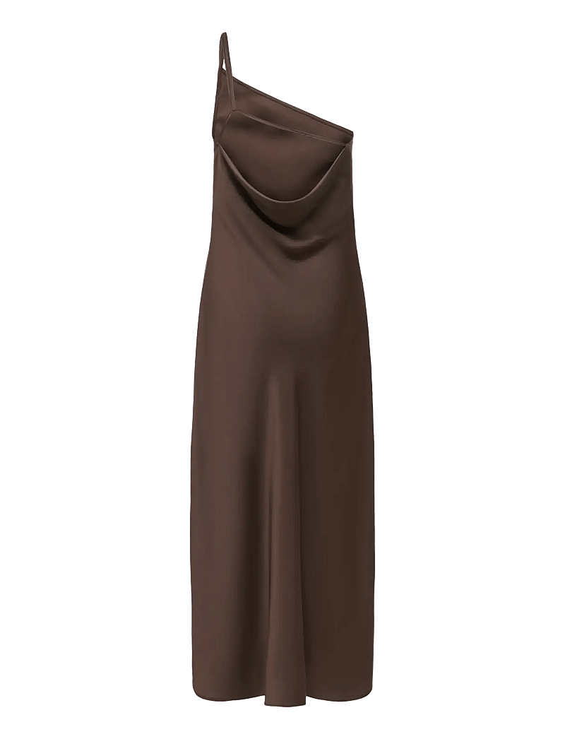 ONLY - ONLSKYE CHIGO ONE SHOULDER DRESS WVN EX - schlupfkleider - chocolate brown - 1