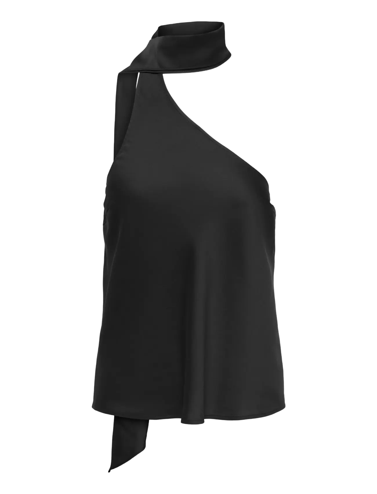ONLY ONLAMARA CHIGO S/L SCARF TOP WVN EX - Pluusid ja särgid - BLACK / black