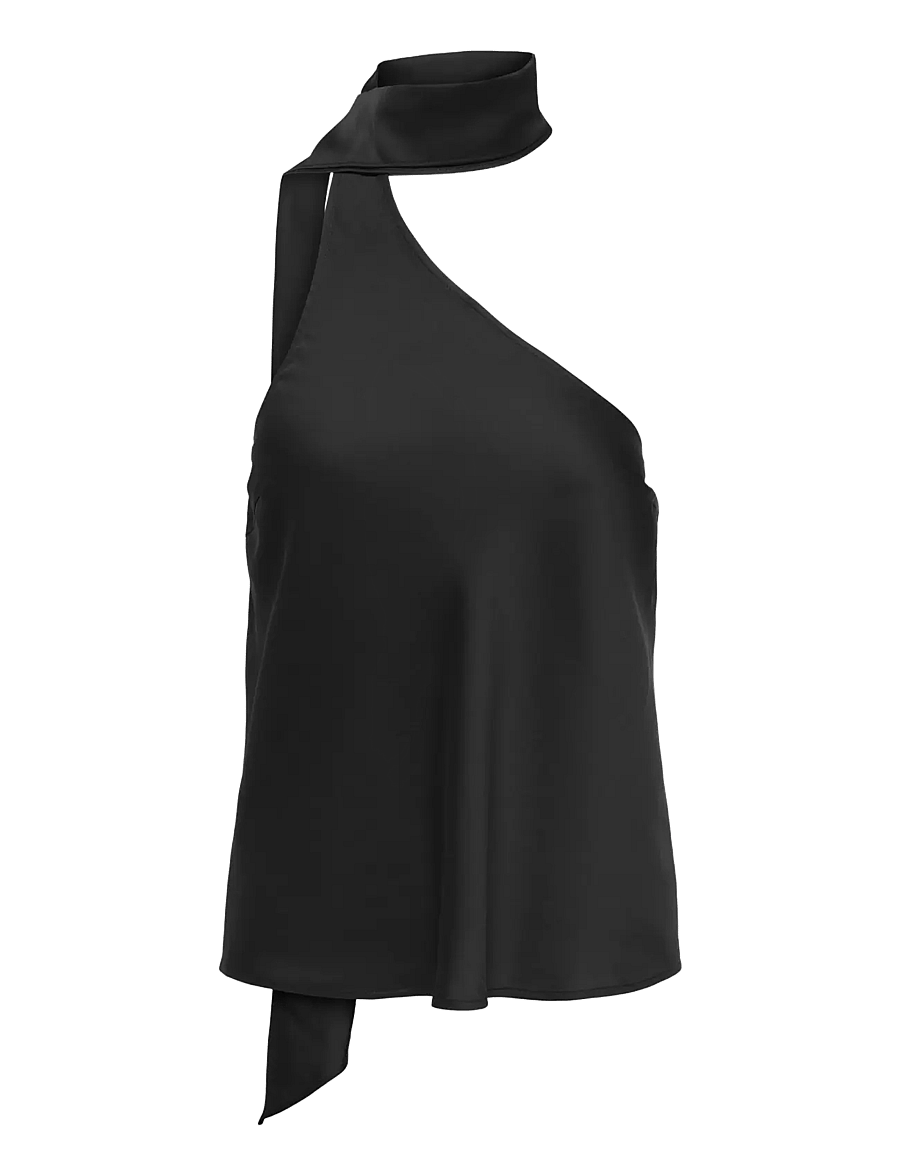 ONLY - ONLAMARA CHIGO S/L SCARF TOP WVN EX - Ærmeløse bluser - black - 1