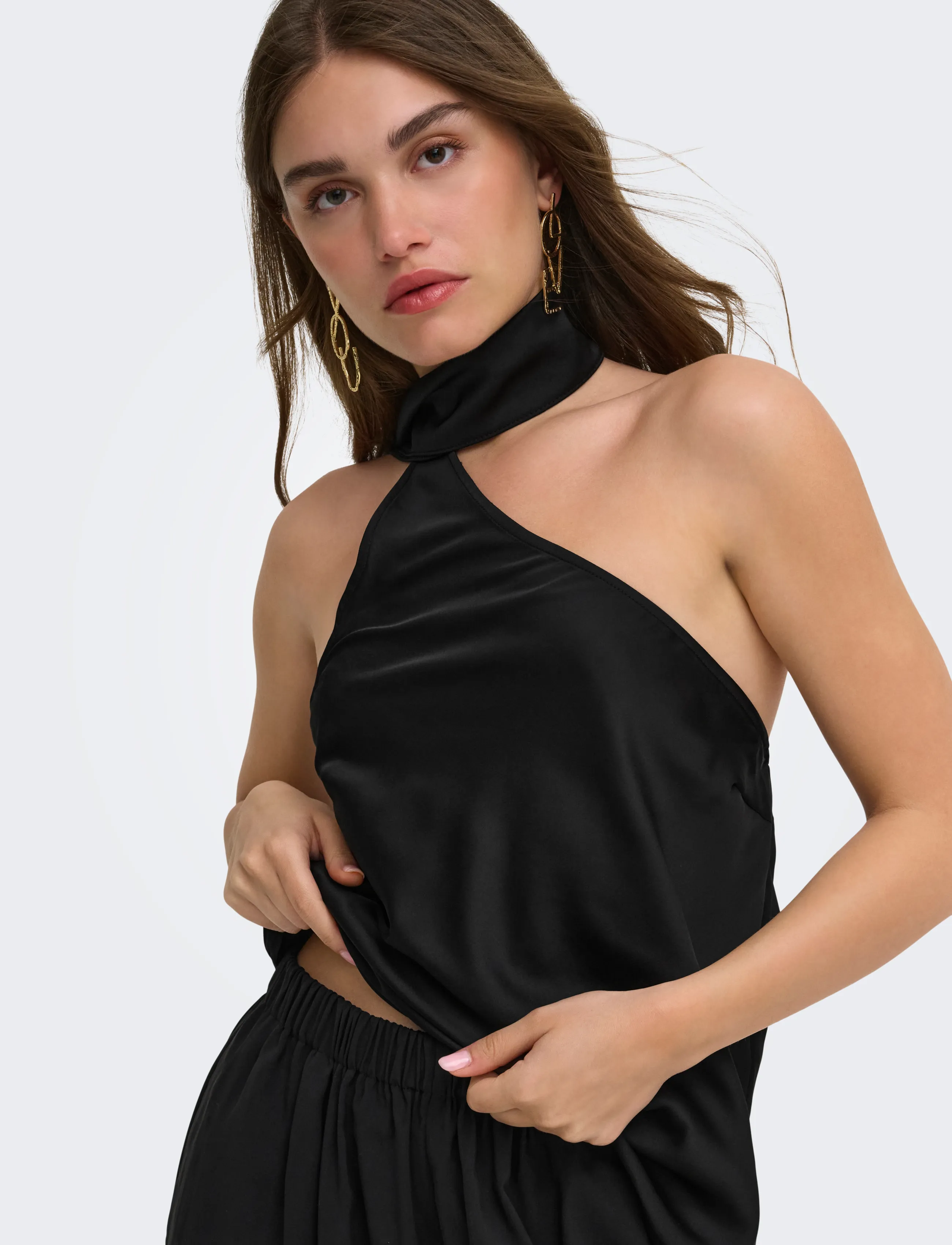 ONLY Onlamara Chigo S/L Scarf Top Wvn Ex toppar dam – bild 6