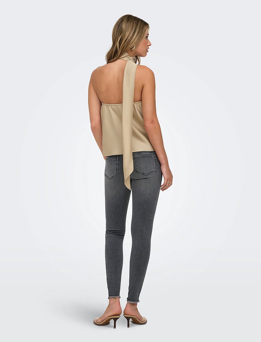 ONLY - ONLAMARA CHIGO S/L SCARF TOP WVN EX - Ærmeløse bluser - creme - 3