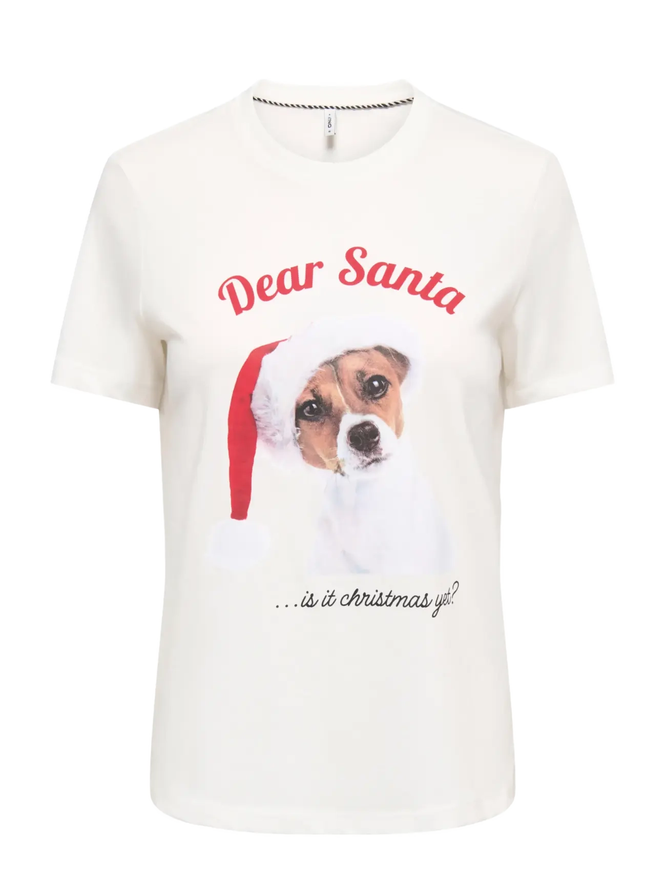 ONLY - ONLANIMAL REG S/S TOP BOX XMAS CS JRS - cloud dancer - 1