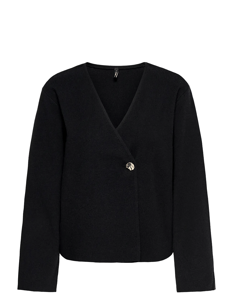 ONLY - ONLJING LS VNECK ONE BUTTON CARDI EX KNT - koftor - black - 1