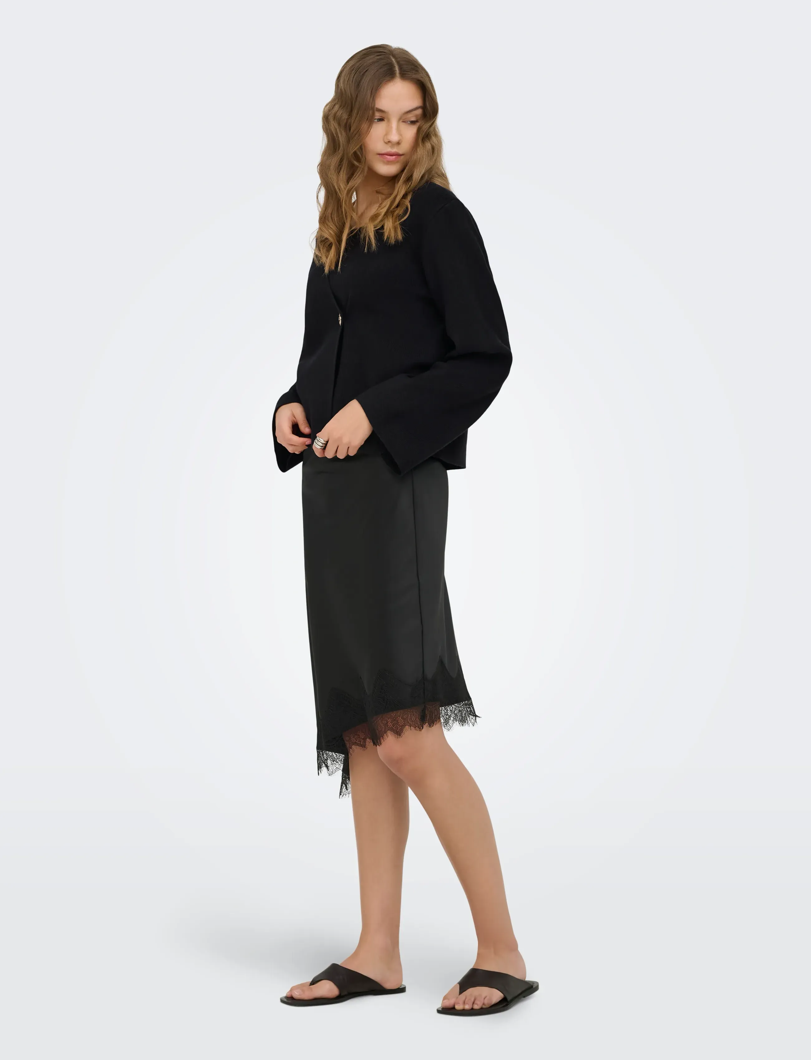 Onljing Ls Vneck One Button Cardi Ex Knt 3