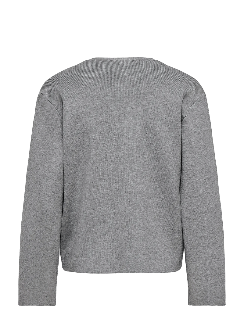 ONLY - ONLJING LS VNECK ONE BUTTON CARDI EX KNT - kardiganid - medium grey melange - 2