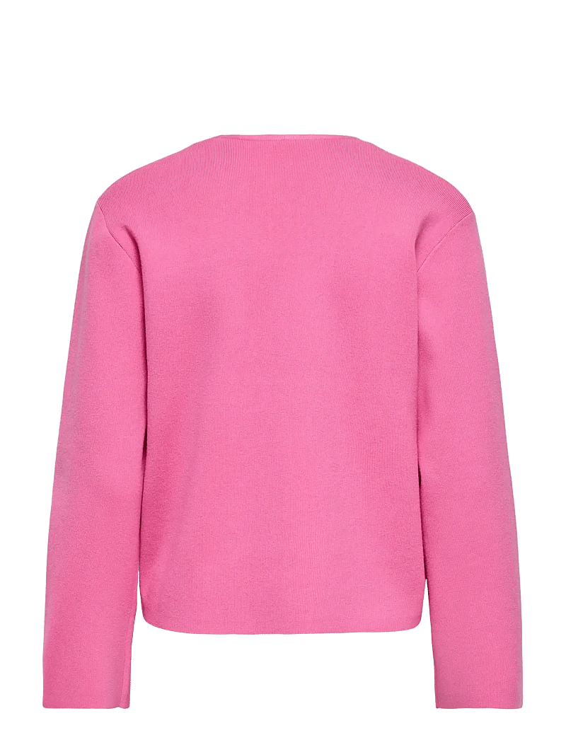 ONLY - ONLJING LS VNECK ONE BUTTON CARDI EX KNT - cardigans - wild orchid - 2