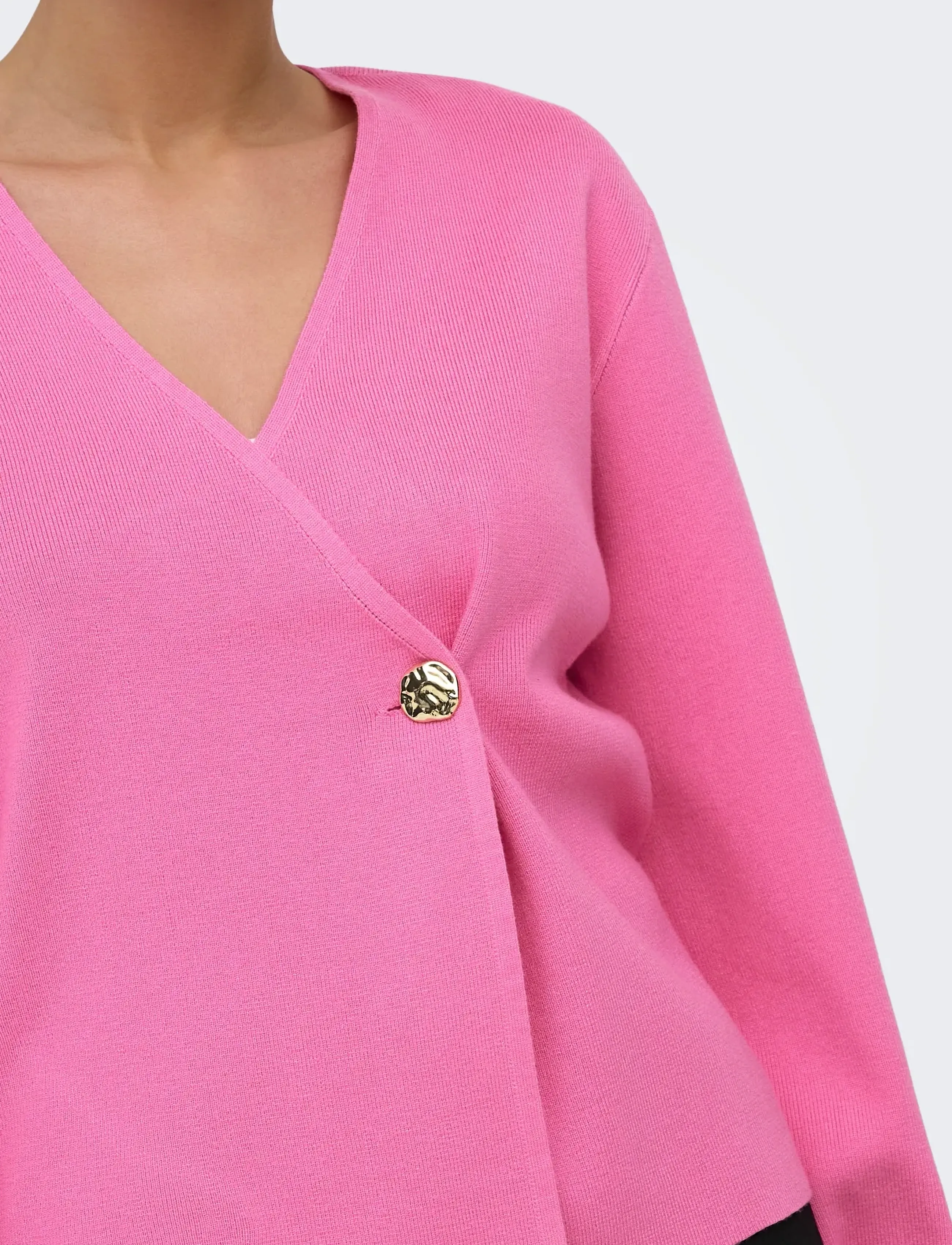 Onljing Ls Vneck One Button Cardi Ex Knt 4