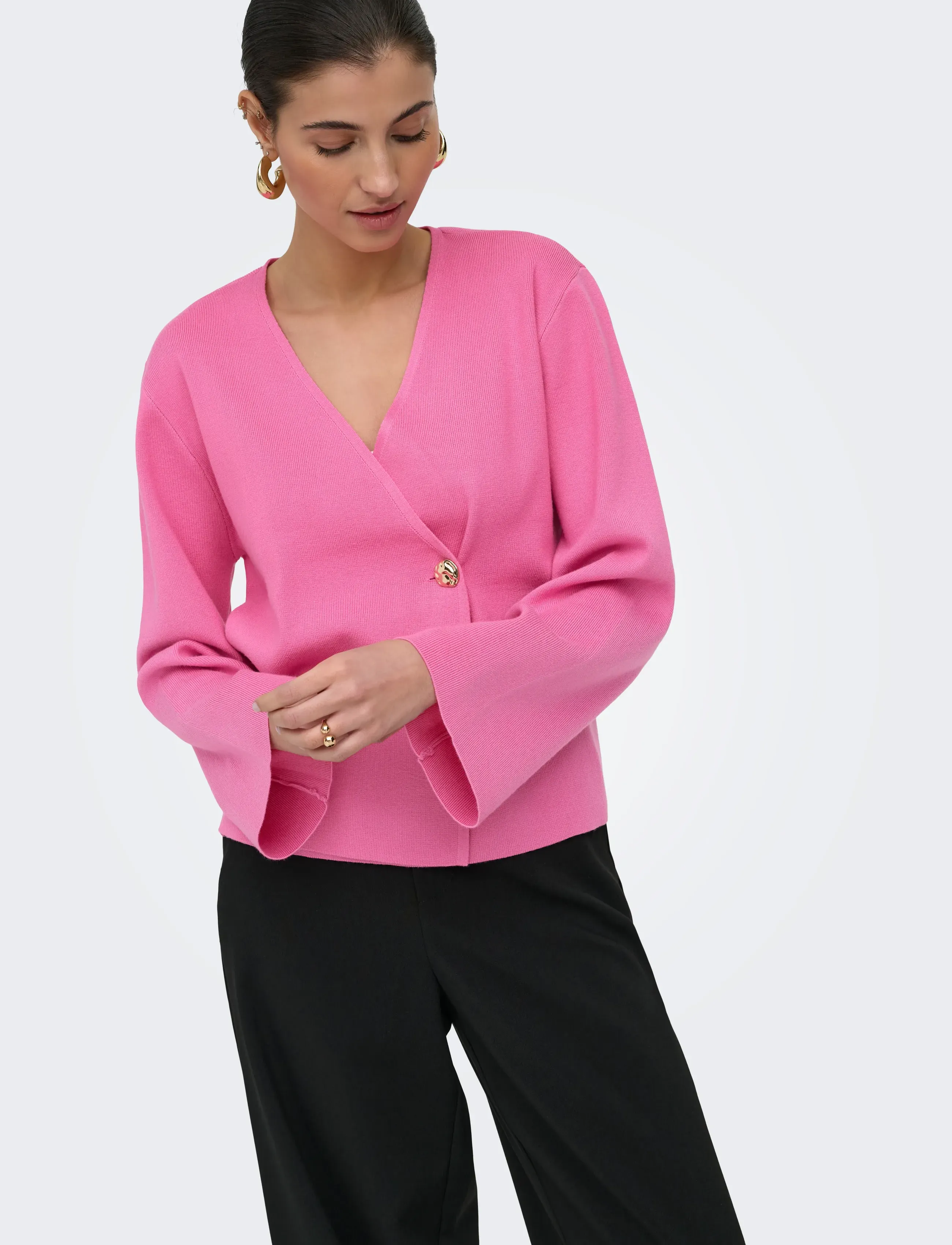 Onljing Ls Vneck One Button Cardi Ex Knt 6