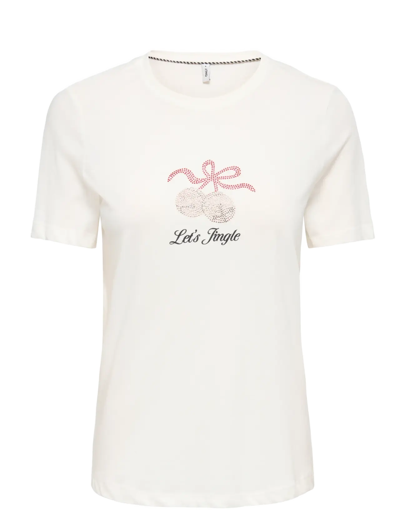 ONLY ONLJINGLE XMAS S/S RHINESTONE BOX RS JRS - Festival outfit - CLOUD DANCER / cream