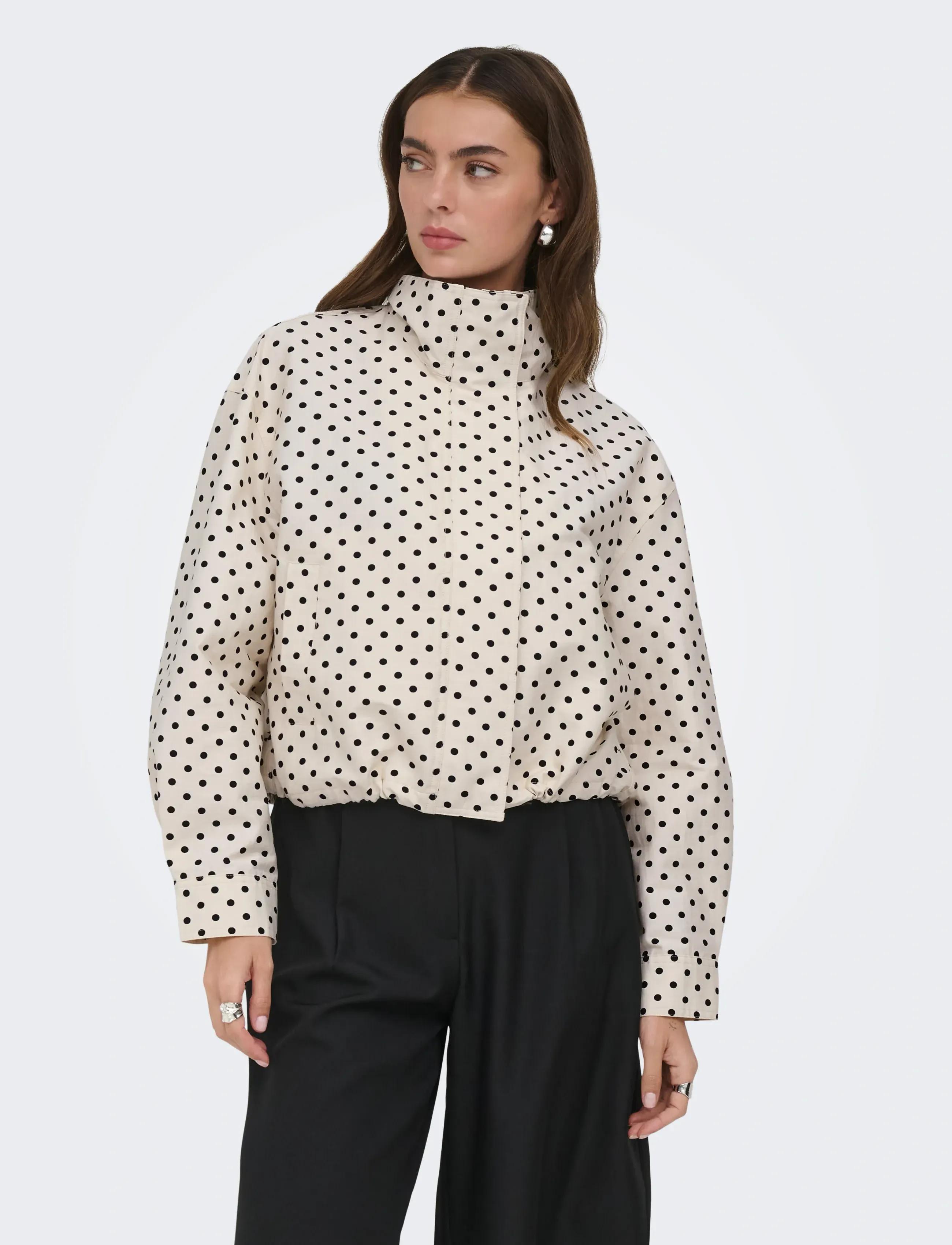 ONLY ONLCASSANDRA DOT JACKET OTW - Apģērbi - CLOUD DANCER / cream