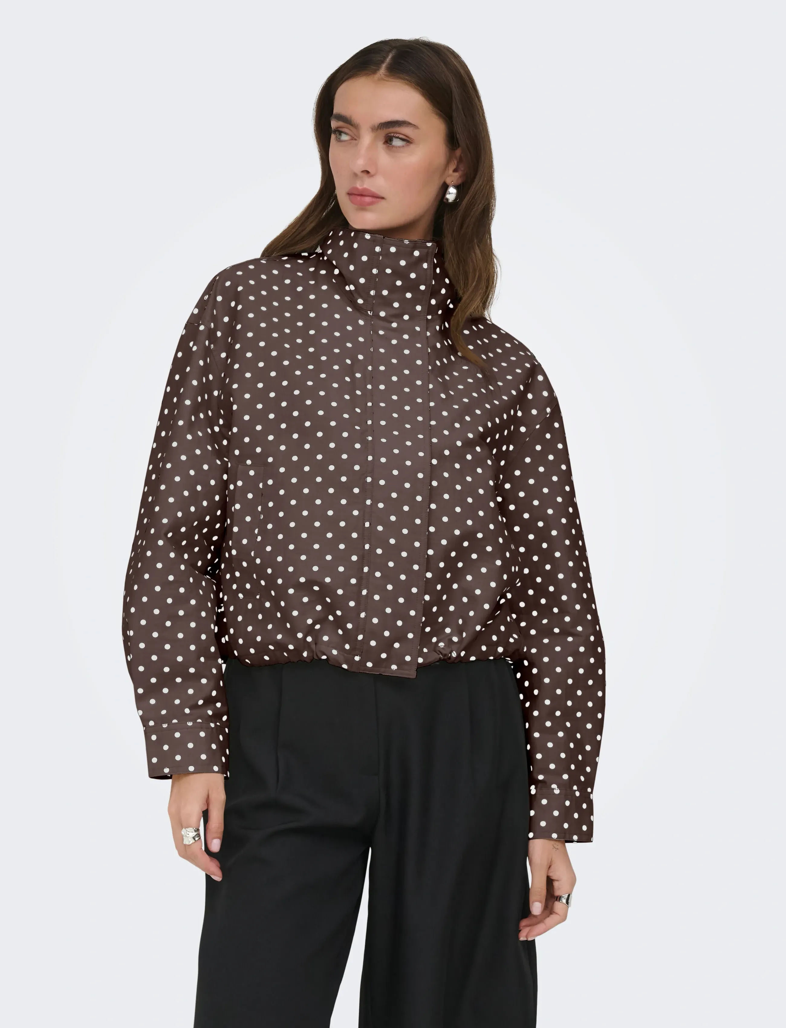 ONLY ONLCASSANDRA DOT JACKET OTW - Apģērbi - SHOPPING BAG / brown
