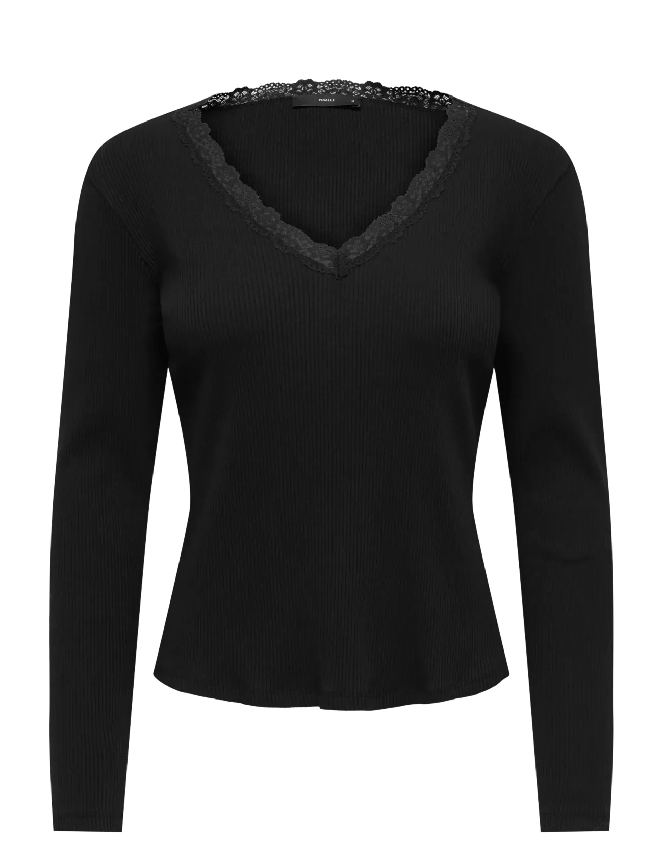 ONLY - ONLSARA SHARAI L/S V-NECK TOP JRS NOOS - langärmlige tops - black - 1