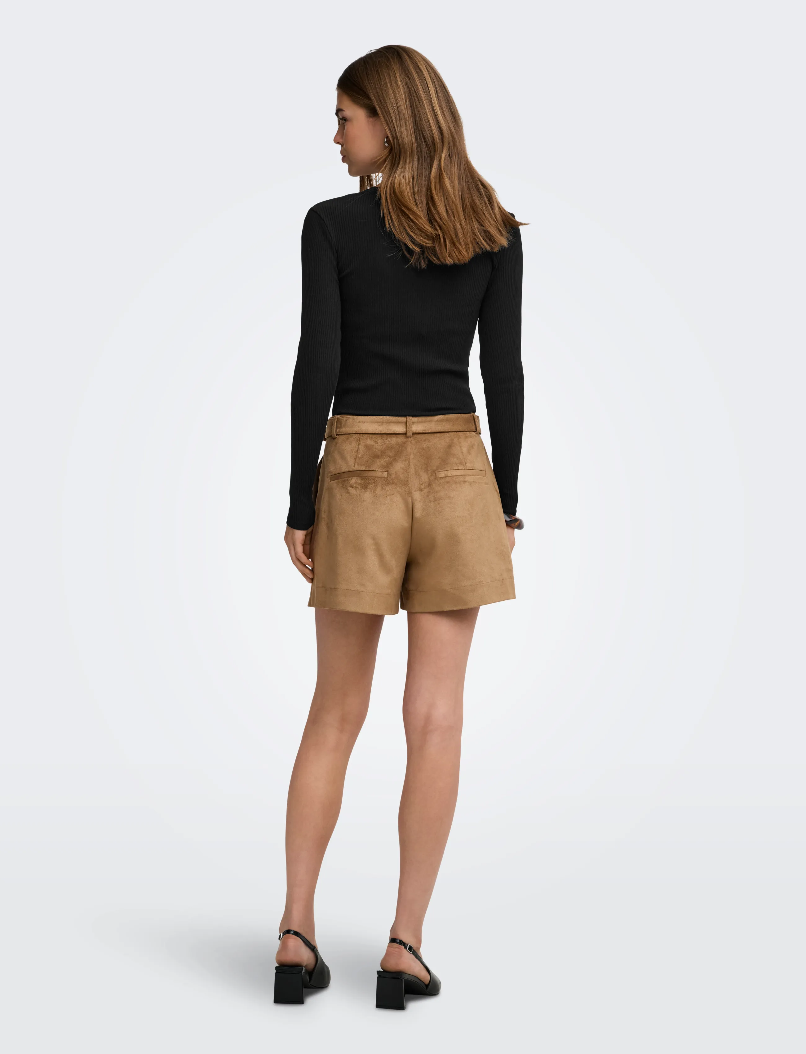ONLY - ONLSARA SHARAI L/S V-NECK TOP JRS NOOS - langärmlige tops - black - 3