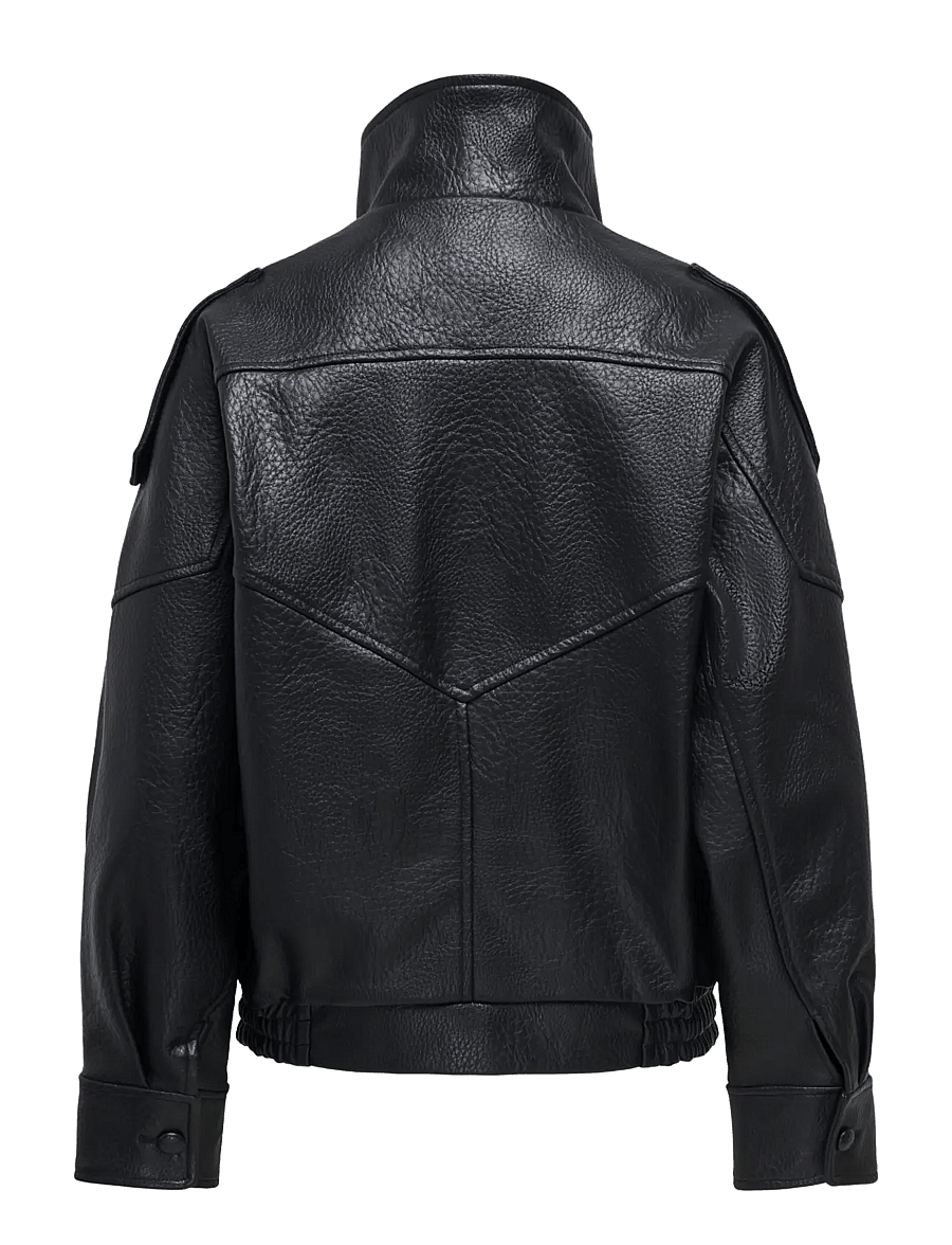 ONLY - ONLVANI L/S FAUX LEATHER JACKET PNT - lederjacken - black - 2