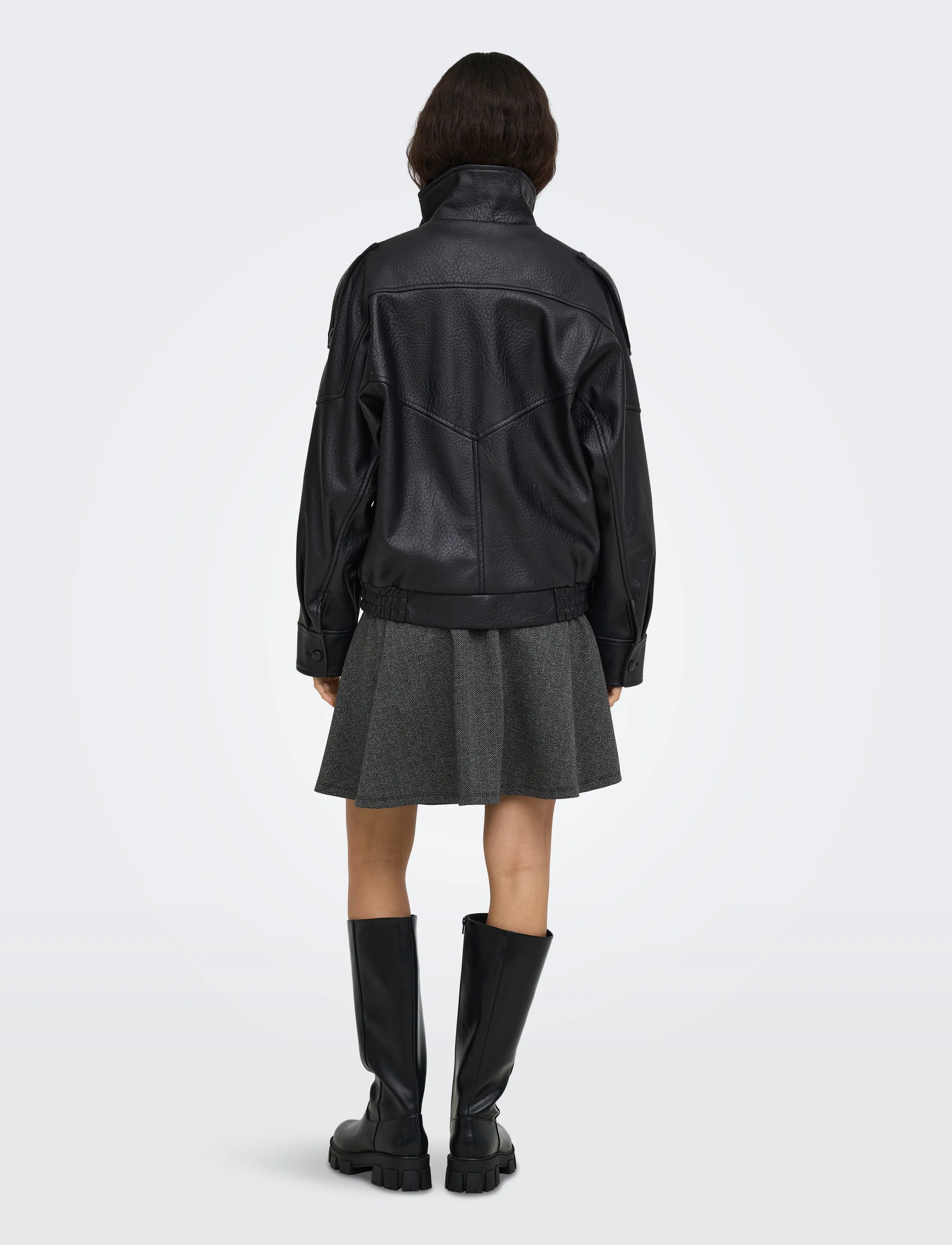 ONLY - ONLVANI L/S FAUX LEATHER JACKET PNT - lederjacken - black - 3