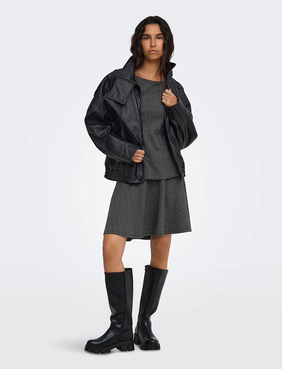 ONLY - ONLVANI L/S FAUX LEATHER JACKET PNT - lederjacken - black - 4