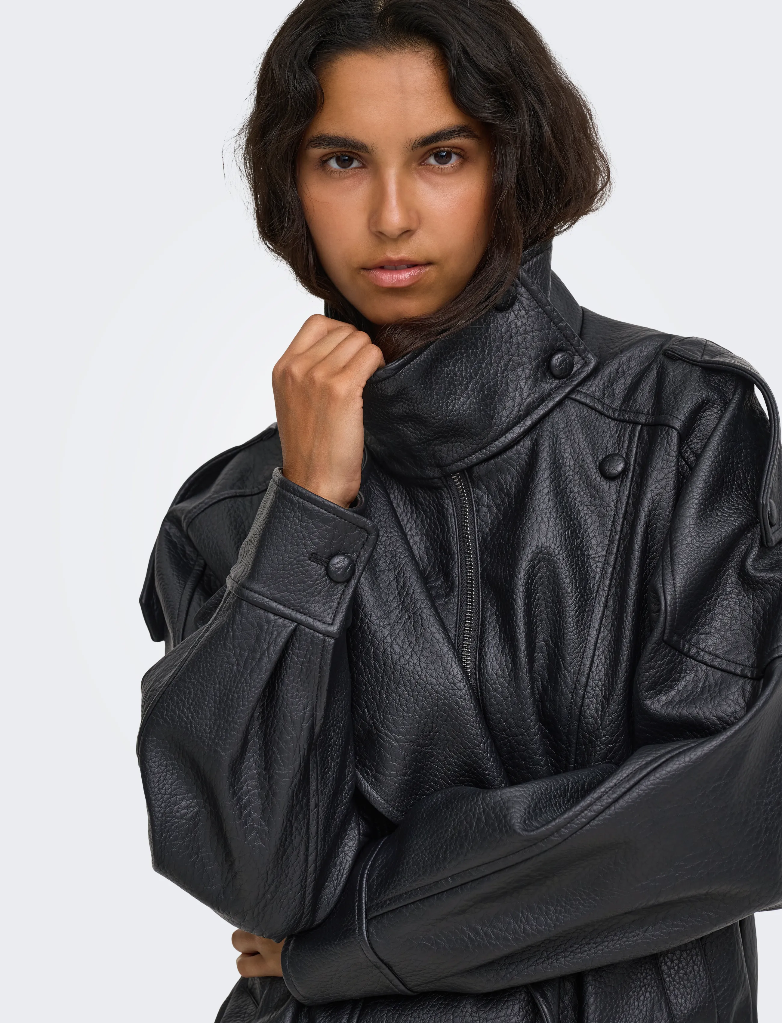 ONLY - ONLVANI L/S FAUX LEATHER JACKET PNT - lederjacken - black - 5