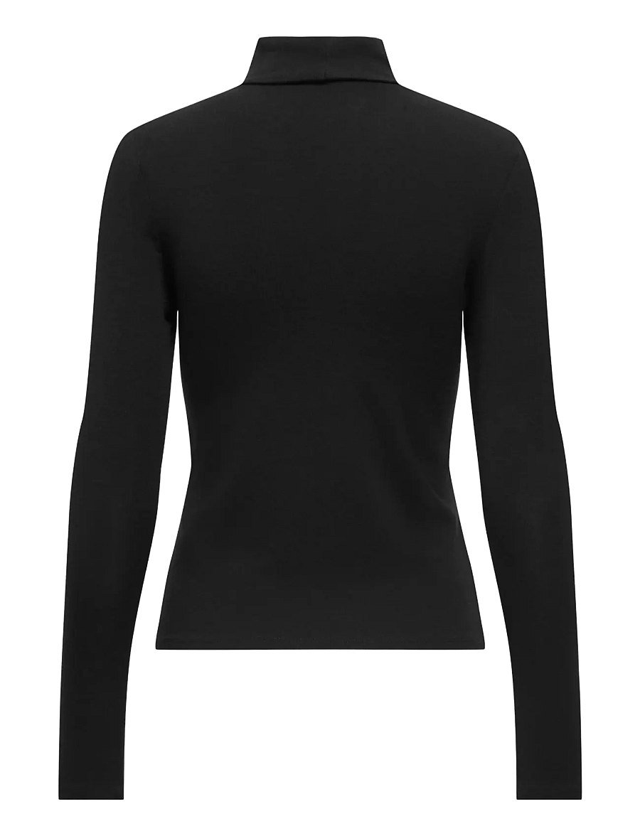 ONLY - ONLGLAMOUR L/S ROLL-NECK TOP JRS NOOS - black - 2
