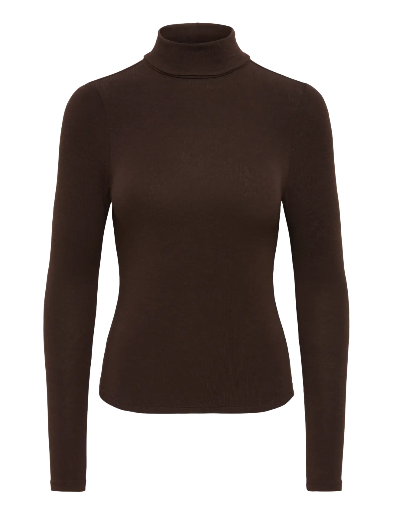 ONLY ONLGLAMOUR L/S ROLL-NECK TOP JRS NOOS - Kleidung - BLACK COFFEE / brown