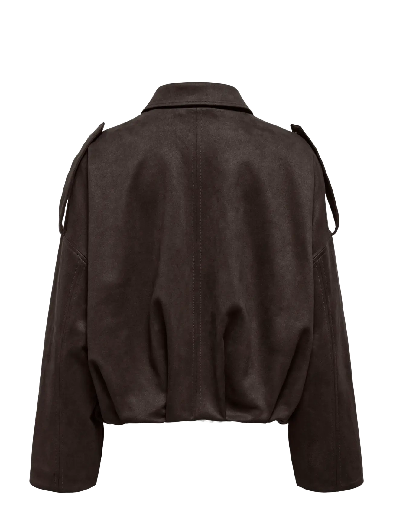 ONLY - ONLMOON-STINA FAUX SUEDE BOMBER PNT NOOS - frühlingsjacken - chocolate torte - 2