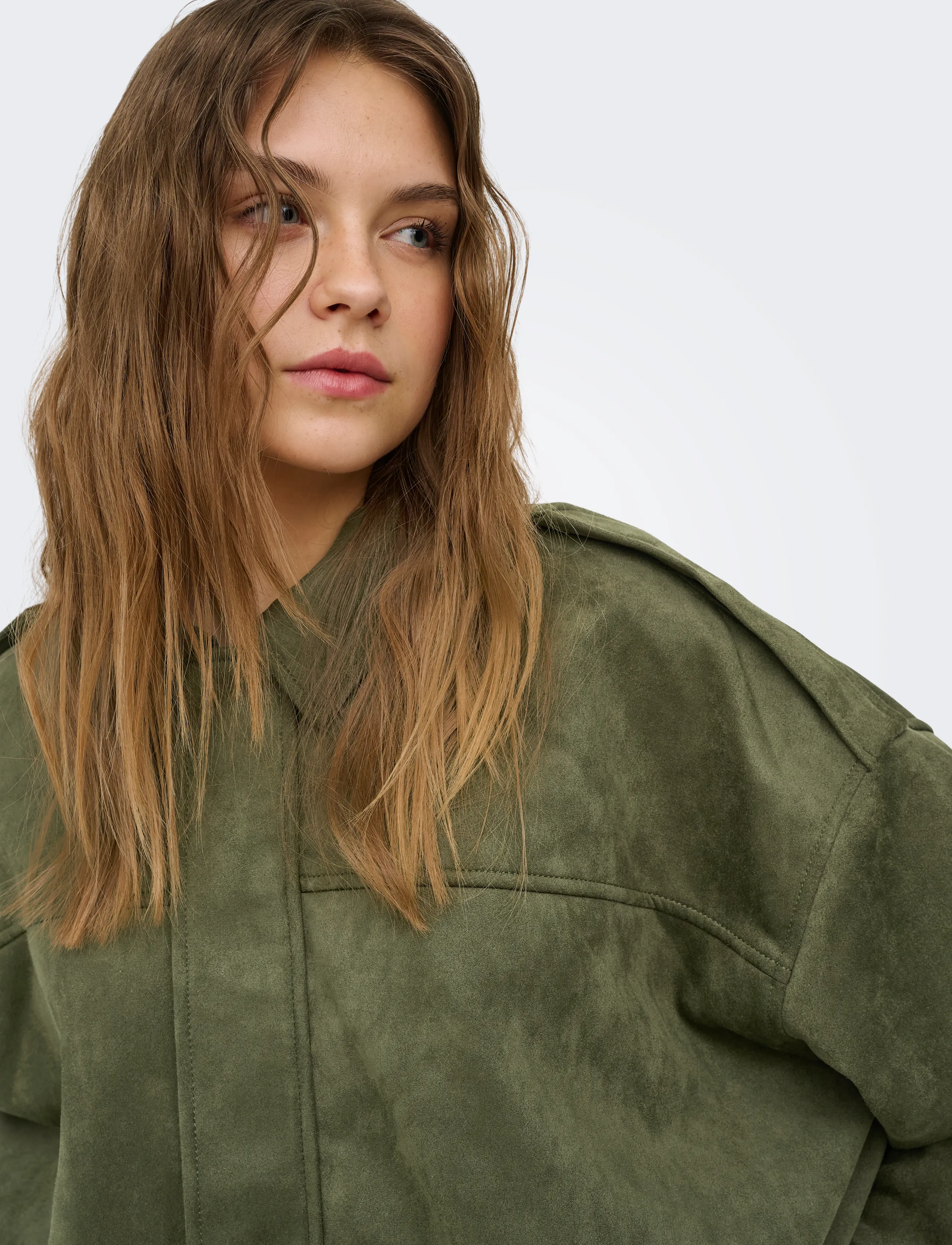 ONLY - ONLMOON-STINA FAUX SUEDE BOMBER PNT NOOS - grape leaf - 5
