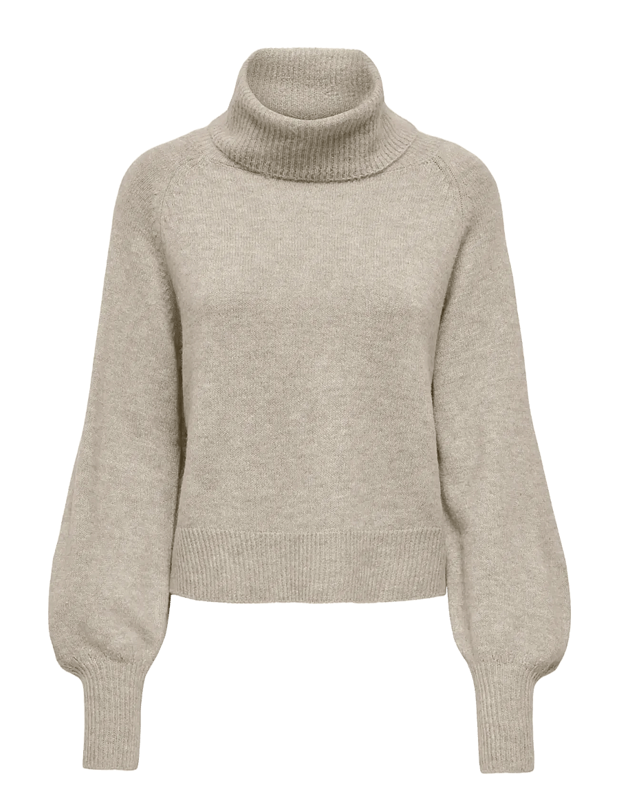 ONLY - ONLOLIVIA LS ROLL NECK CC KNT - stickade tröjor - humus - 1