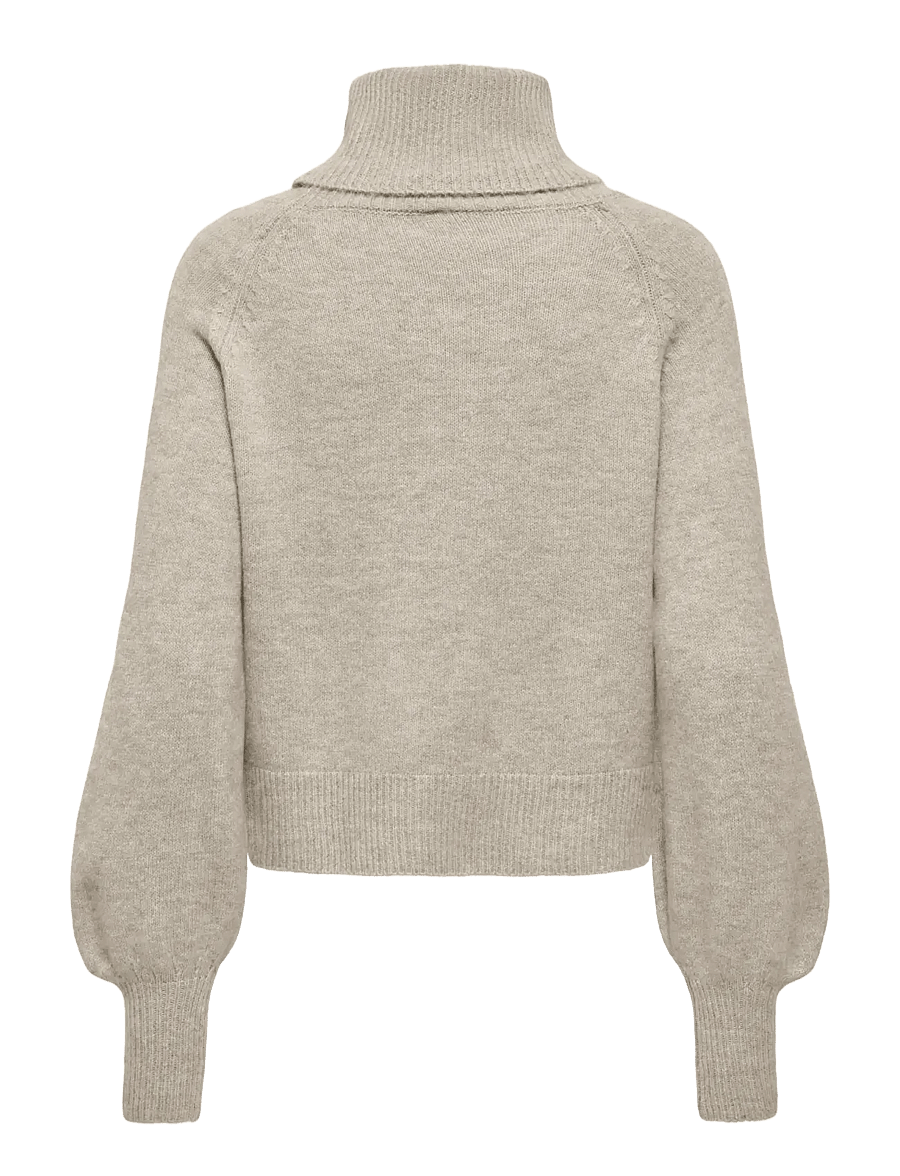 ONLY - ONLOLIVIA LS ROLL NECK CC KNT - stickade tröjor - humus - 2