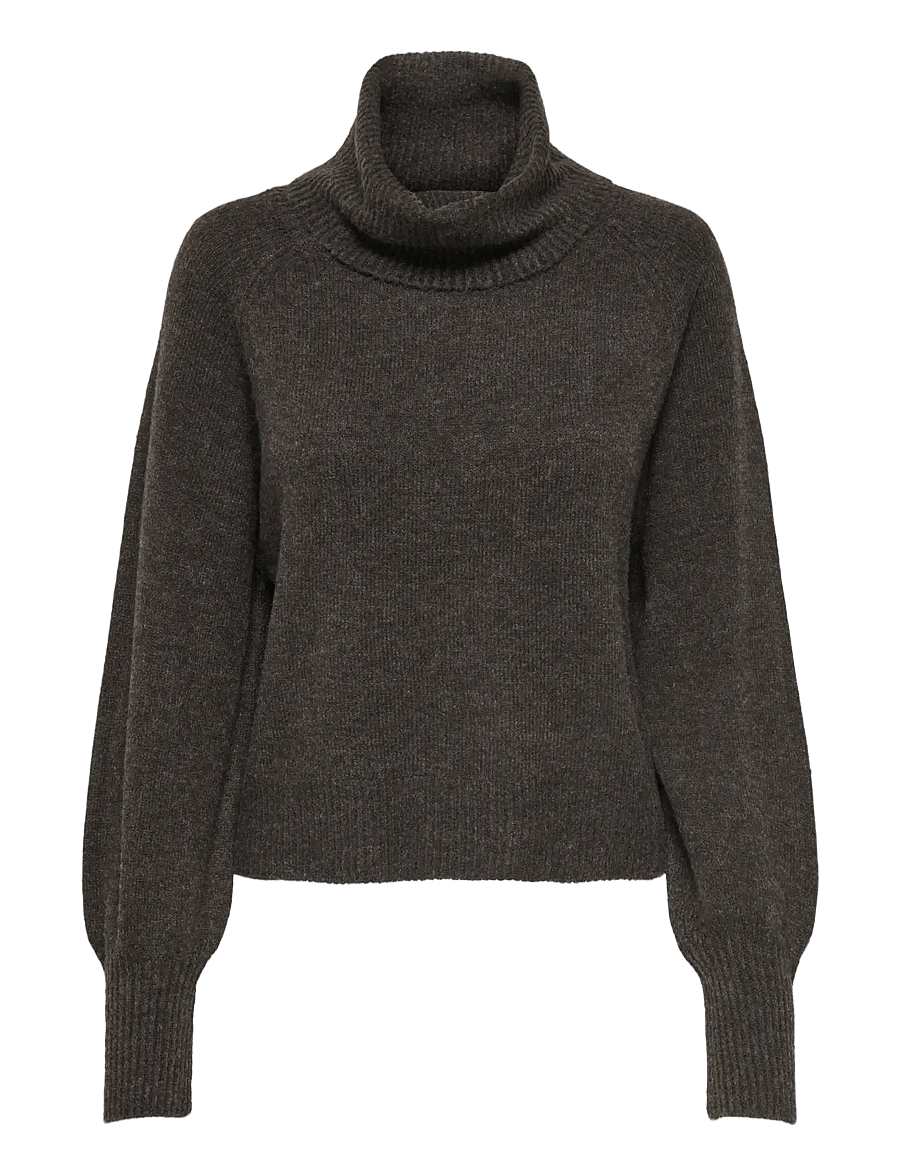 ONLY - ONLOLIVIA LS ROLL NECK CC KNT - stickade tröjor - mole - 1