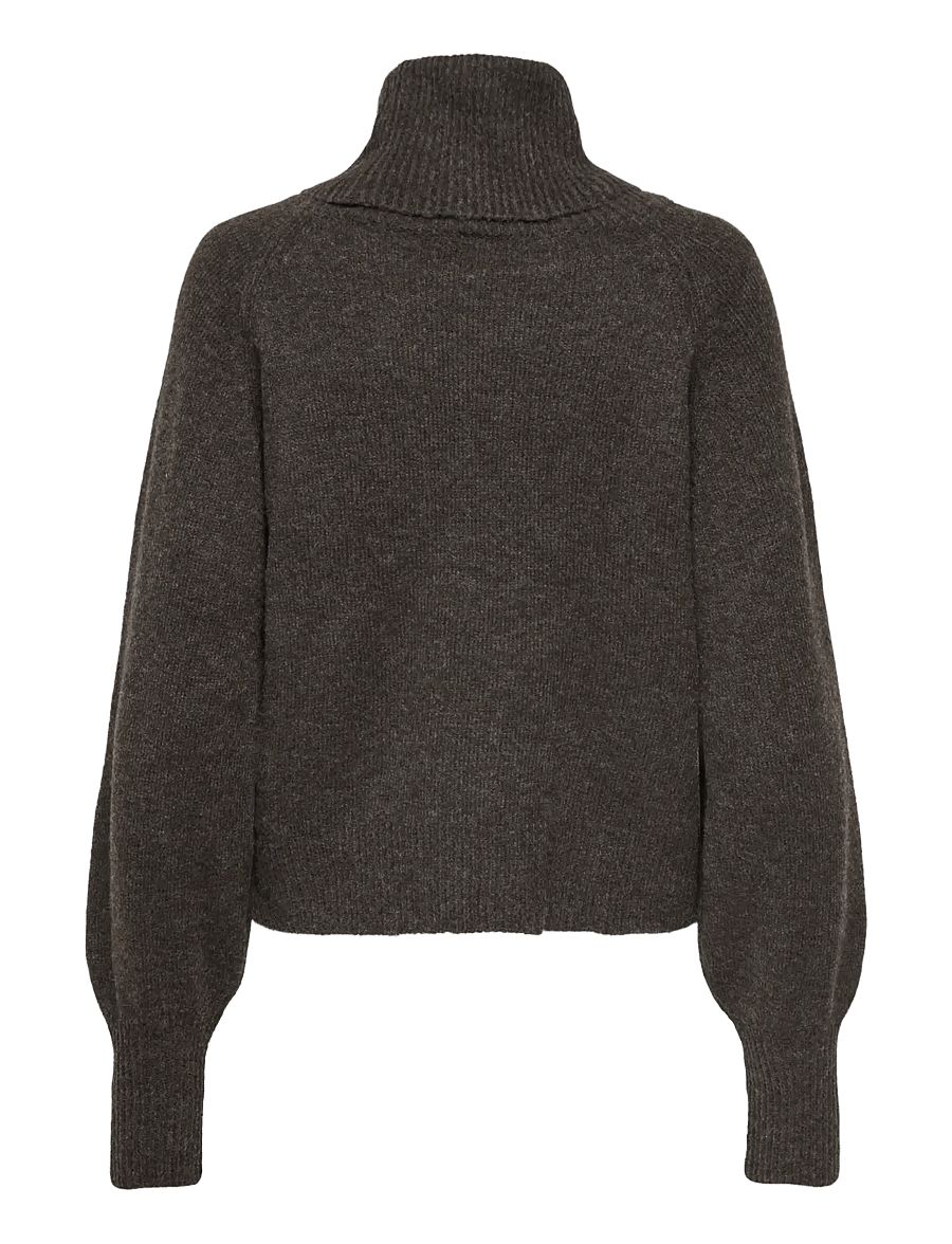 ONLY - ONLOLIVIA LS ROLL NECK CC KNT - stickade tröjor - mole - 2
