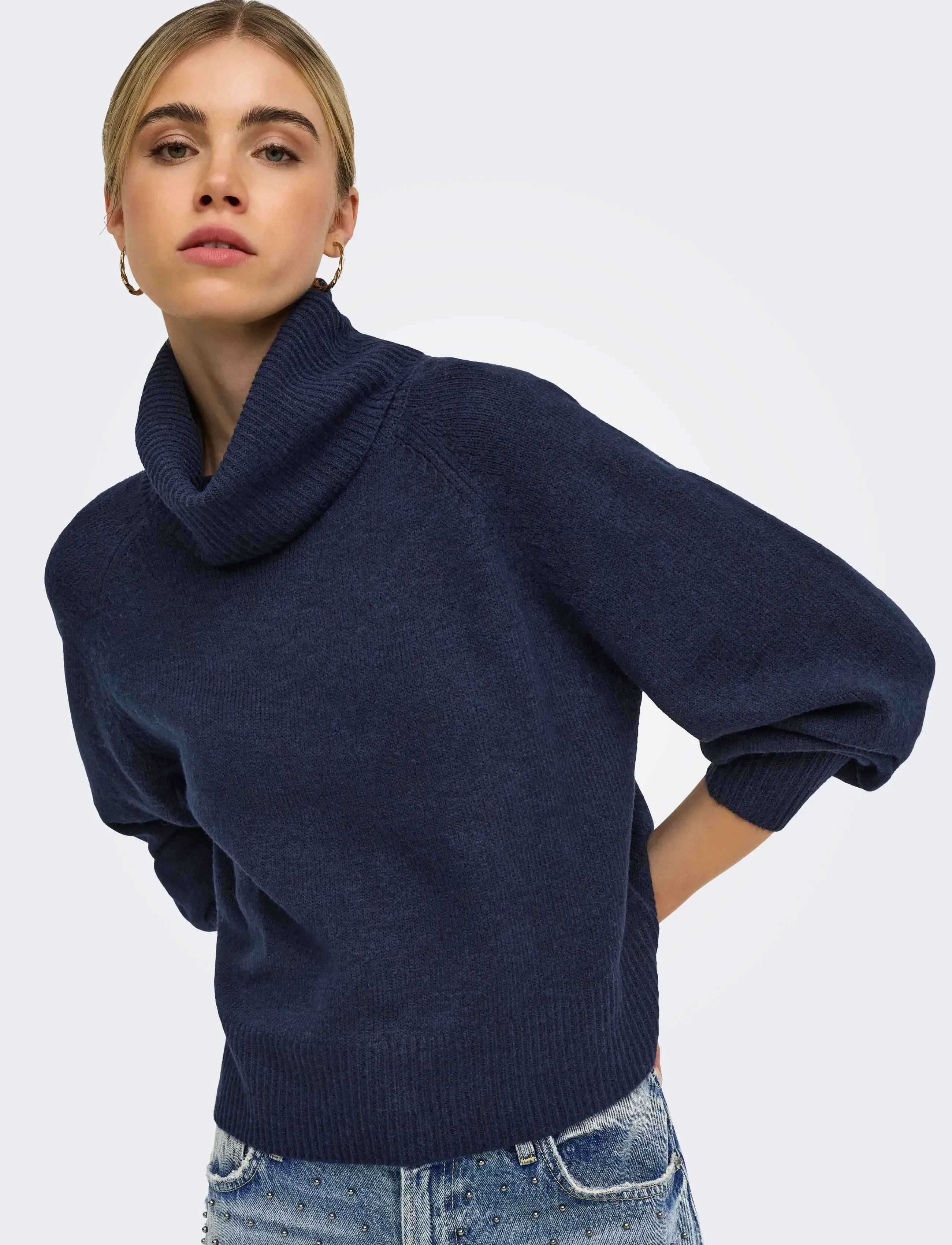 ONLY ONLOLIVIA LS ROLL NECK CC KNT - Födelsedag - NIGHT SKY / navy