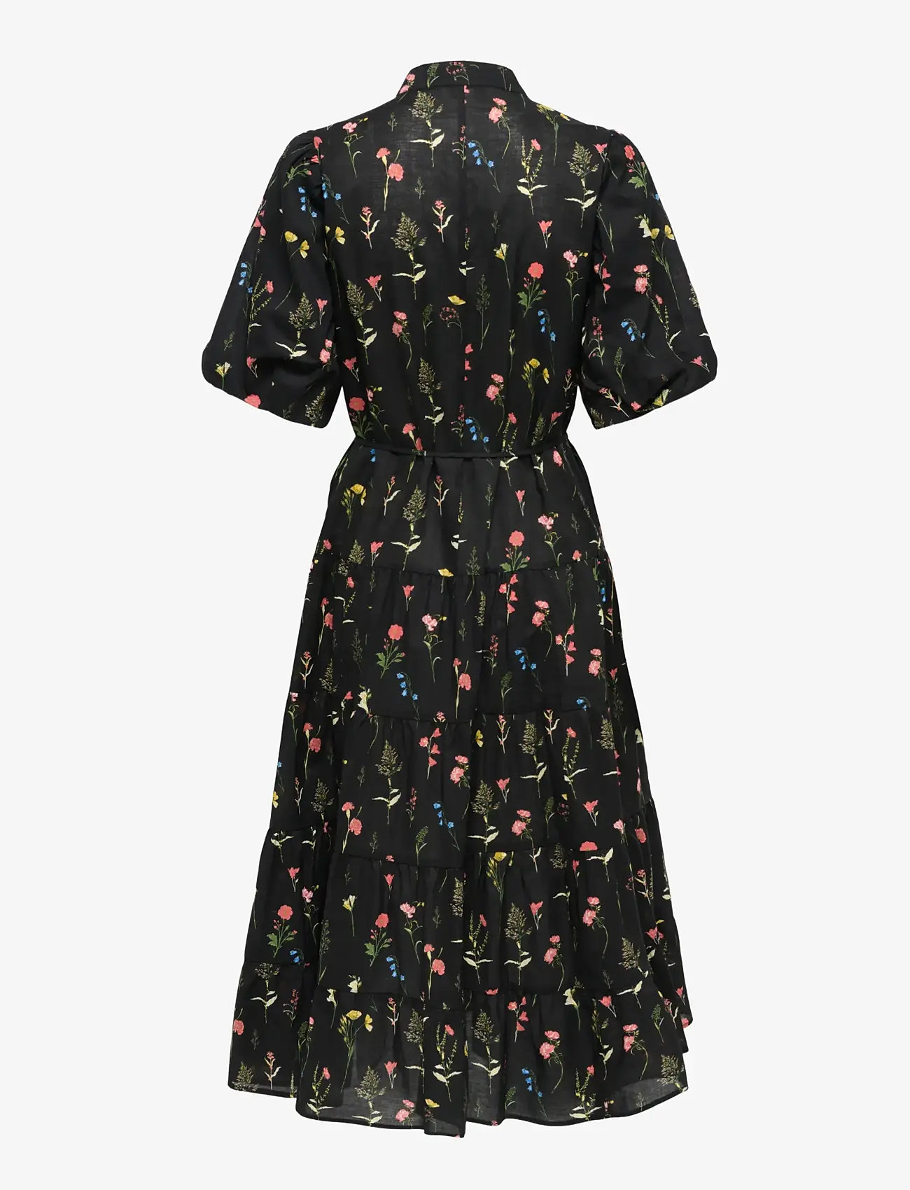 ONLY - ONLELMA S/S LONG BELT DRESS WVN EX - skjortekjoler - black - 2