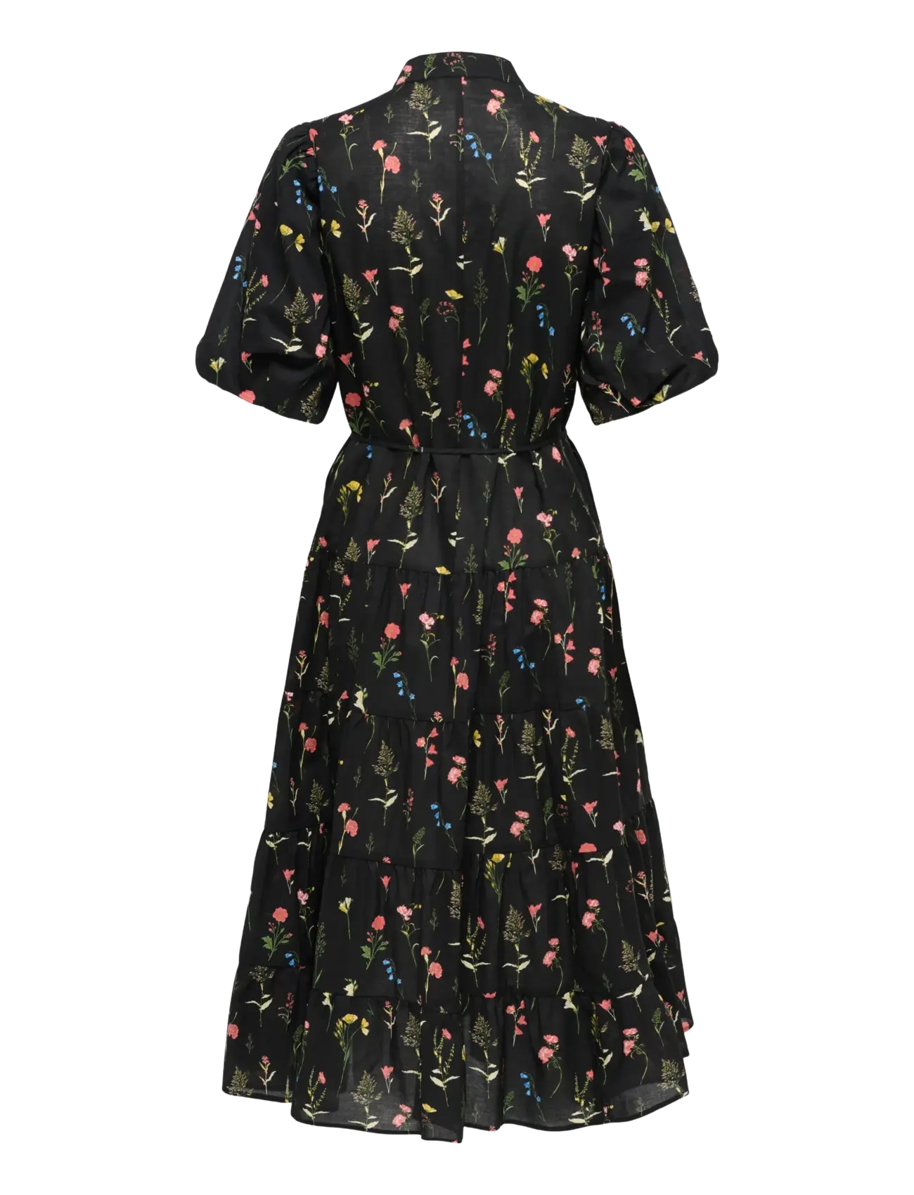 ONLY - ONLELMA S/S LONG BELT DRESS WVN EX - sukienki koszulowe - black - 2