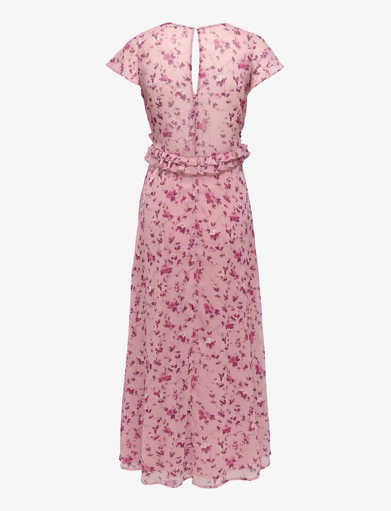 ONLY - ONLVALDA S/S LONG FRILL DRESS WVN EX - suvekleidid - elderberry - 1
