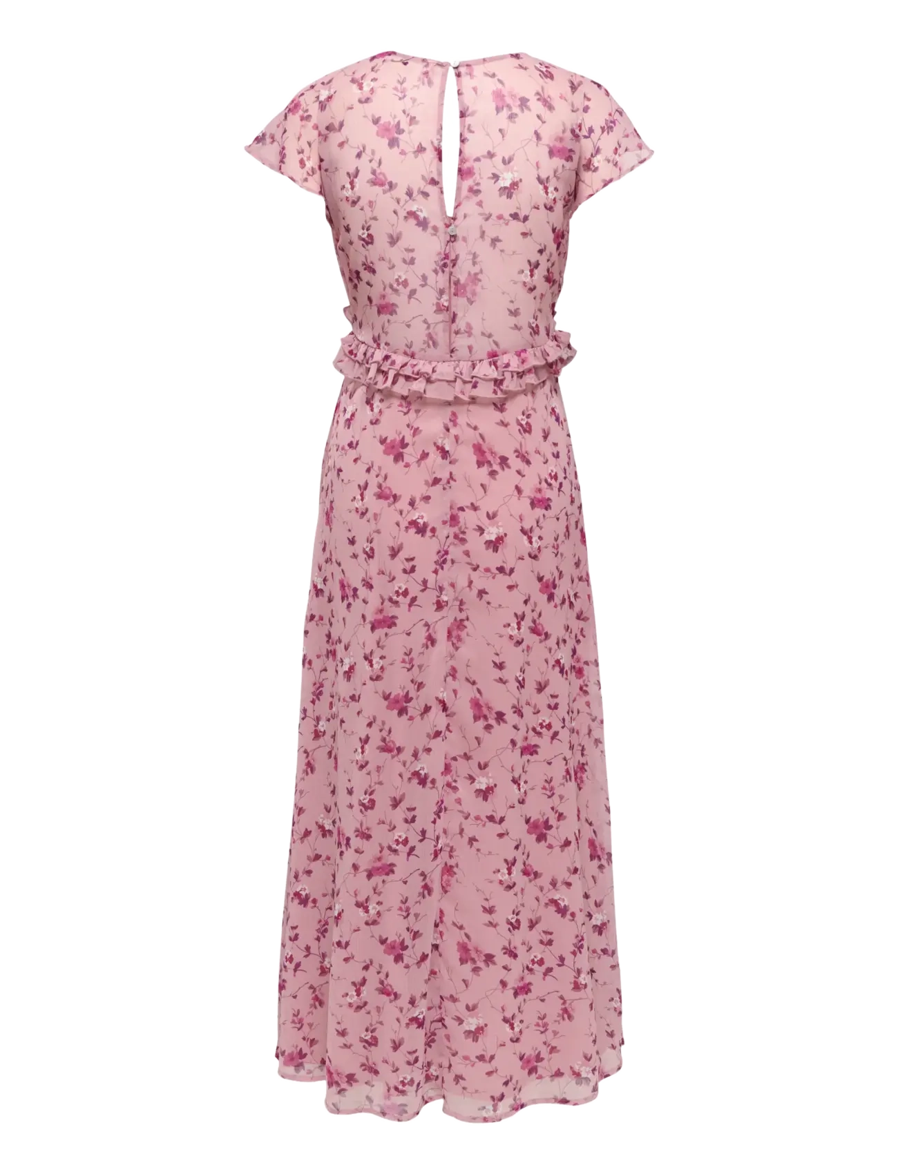 ONLY - ONLVALDA S/S LONG FRILL DRESS WVN EX - sommerkjoler - elderberry - 1