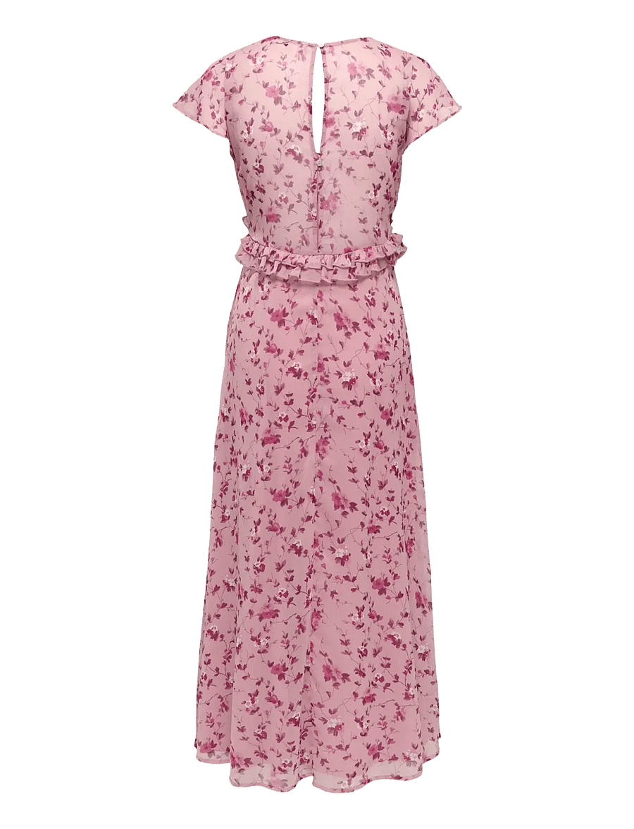 ONLY - ONLVALDA S/S LONG FRILL DRESS WVN EX - summer dresses - elderberry - 2