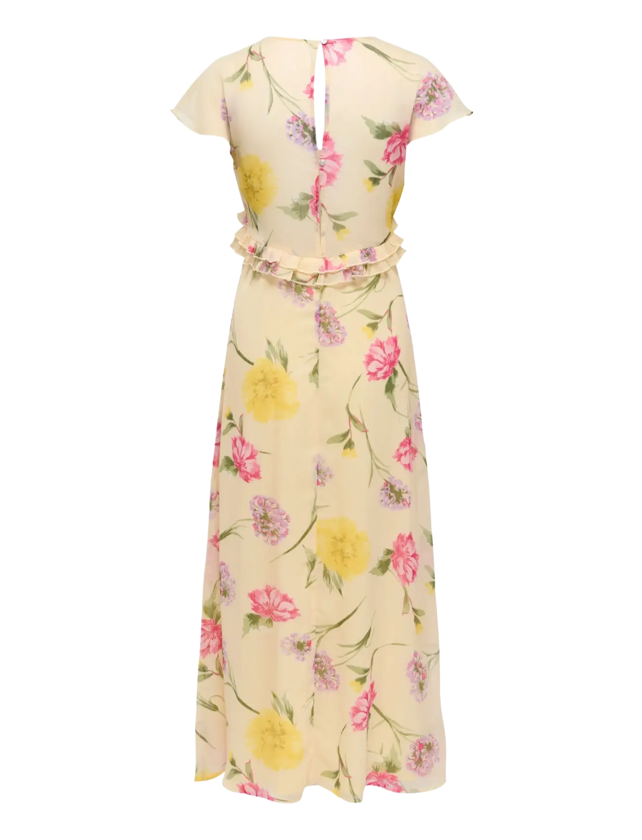 ONLY - ONLVALDA S/S LONG FRILL DRESS WVN EX - sommerkjoler - sandshell - 1