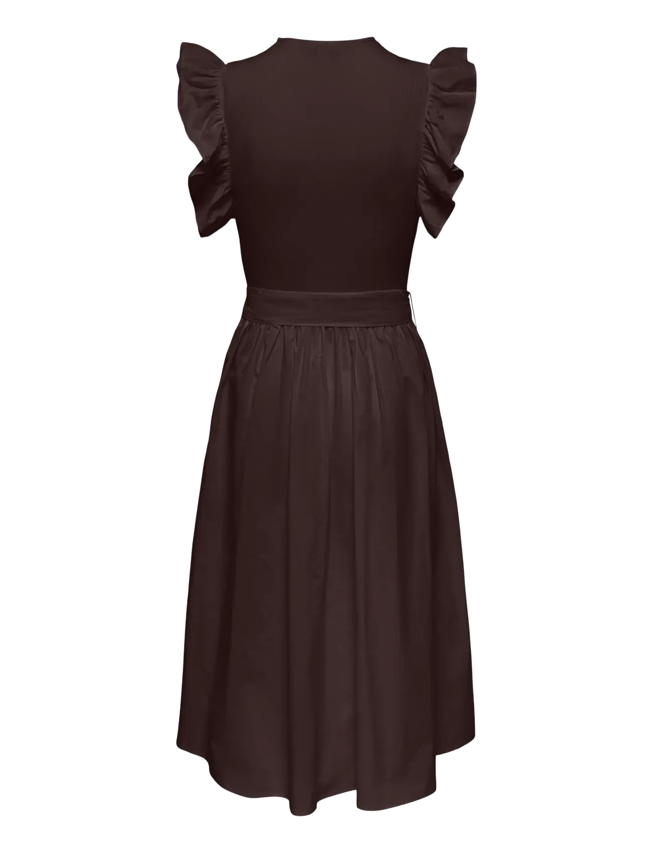 ONLY - ONLAVALORA S/L LONG BELT DRESS WVN EX - konfirmationstøj - black coffee - 2