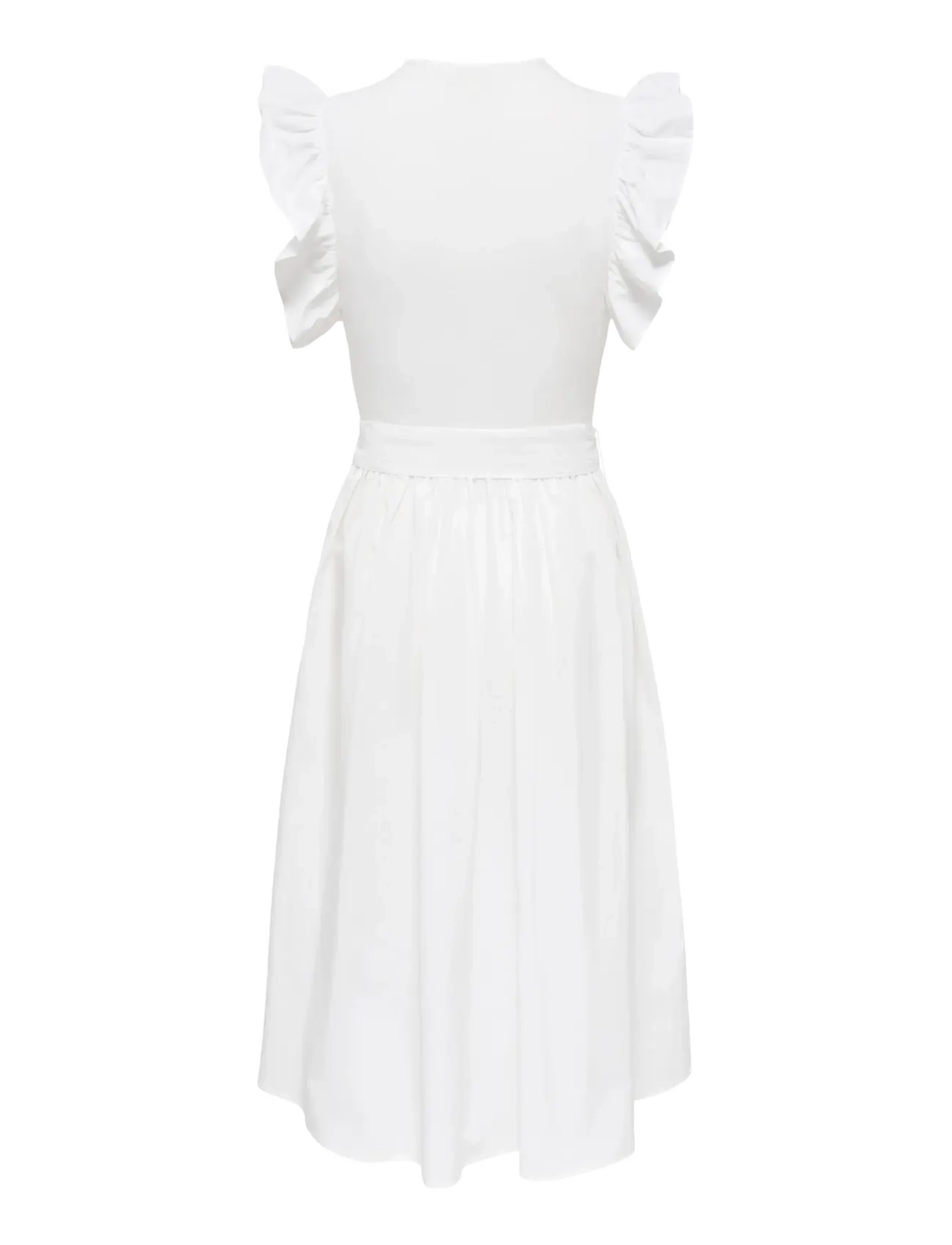 ONLY - ONLAVALORA S/L LONG BELT DRESS WVN EX - confirmation - cloud dancer - 1