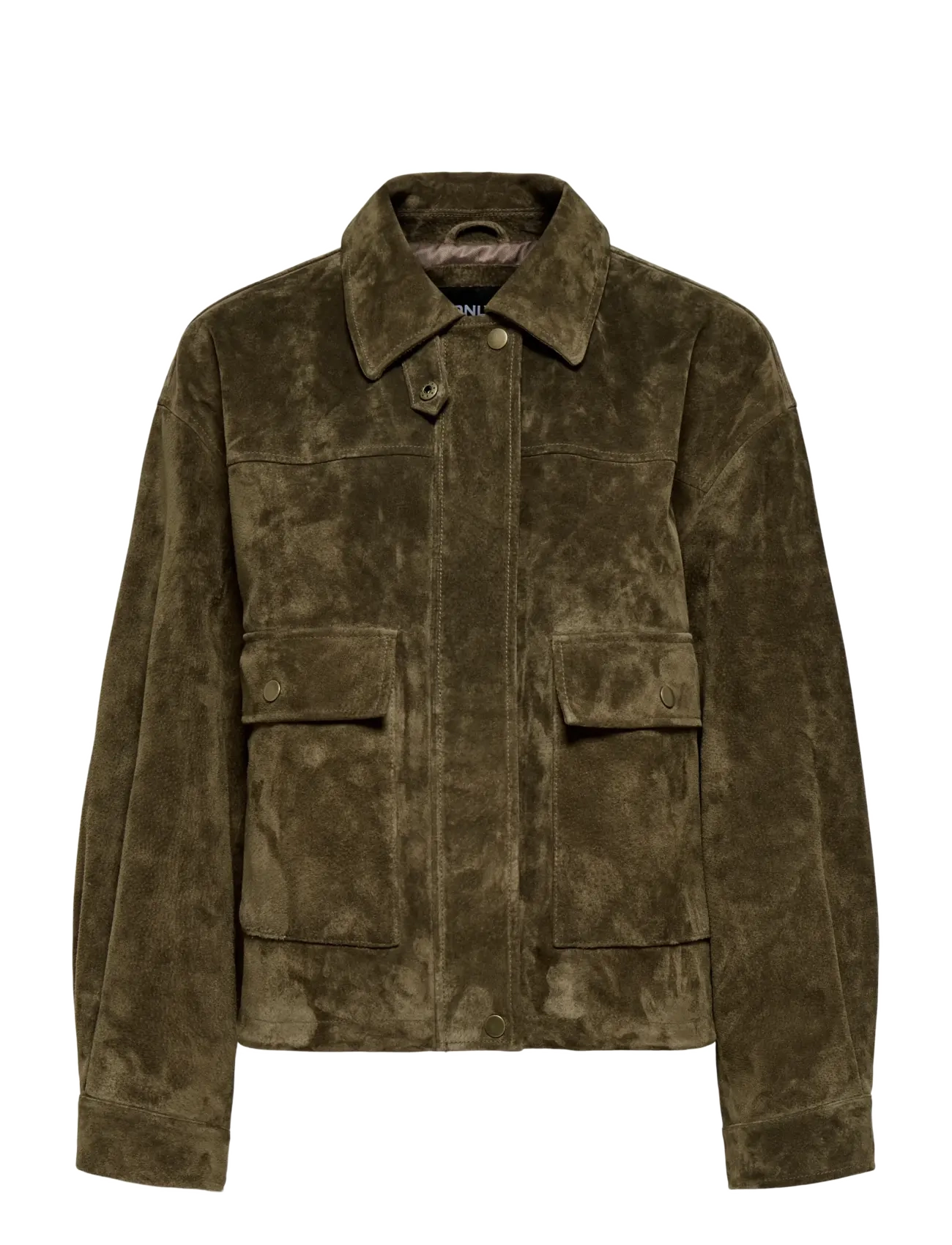 ONLY ONLKAIA REAL SUEDE JACKTET OTW - Geburtstagsgeschenke - SLATE BLACK / khaki/green