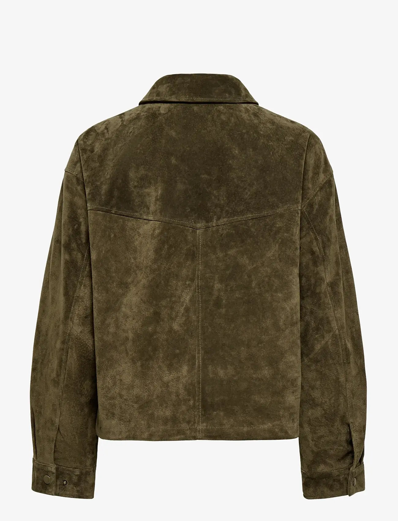 ONLY - ONLKAIA REAL SUEDE JACKTET OTW - frühlingsjacken - slate black - 2