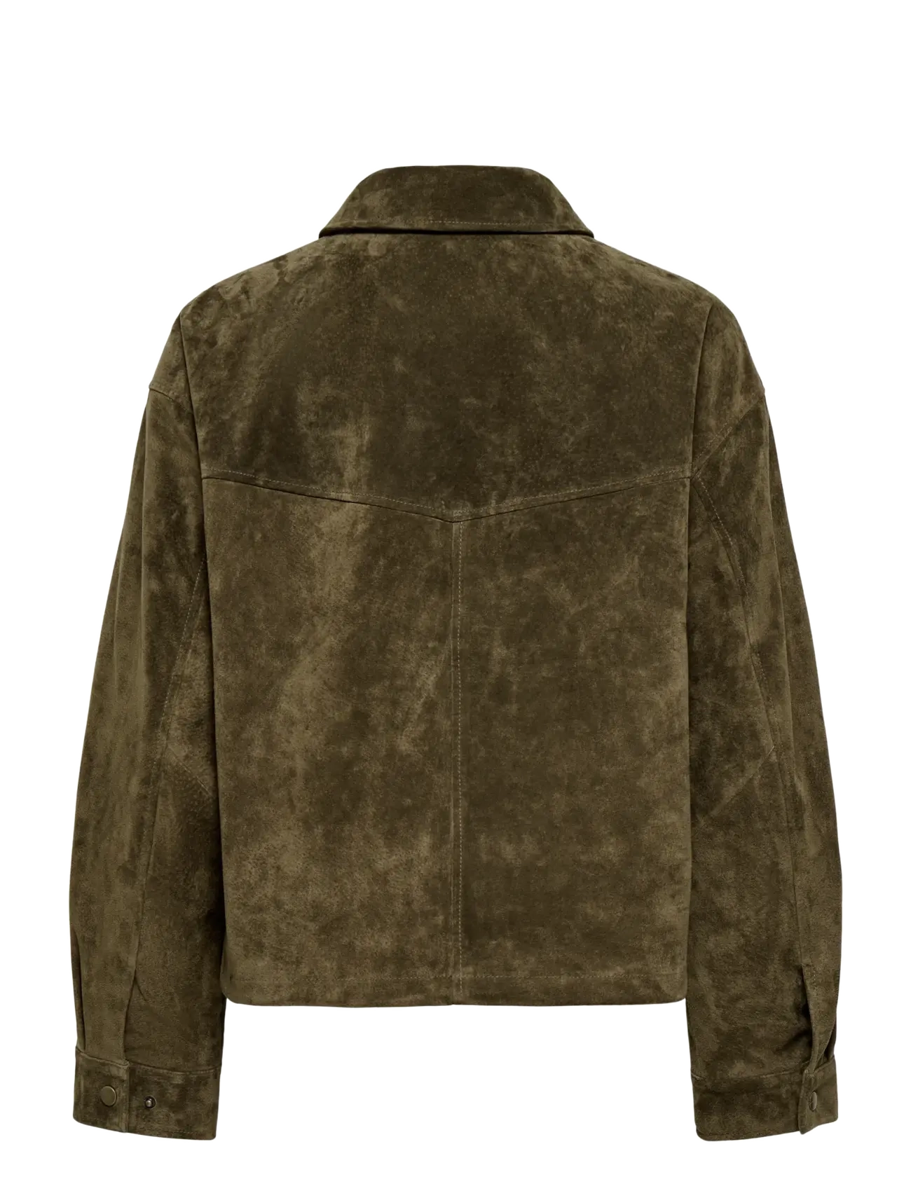 ONLY - ONLKAIA REAL SUEDE JACKTET OTW - frühlingsjacken - slate black - 2
