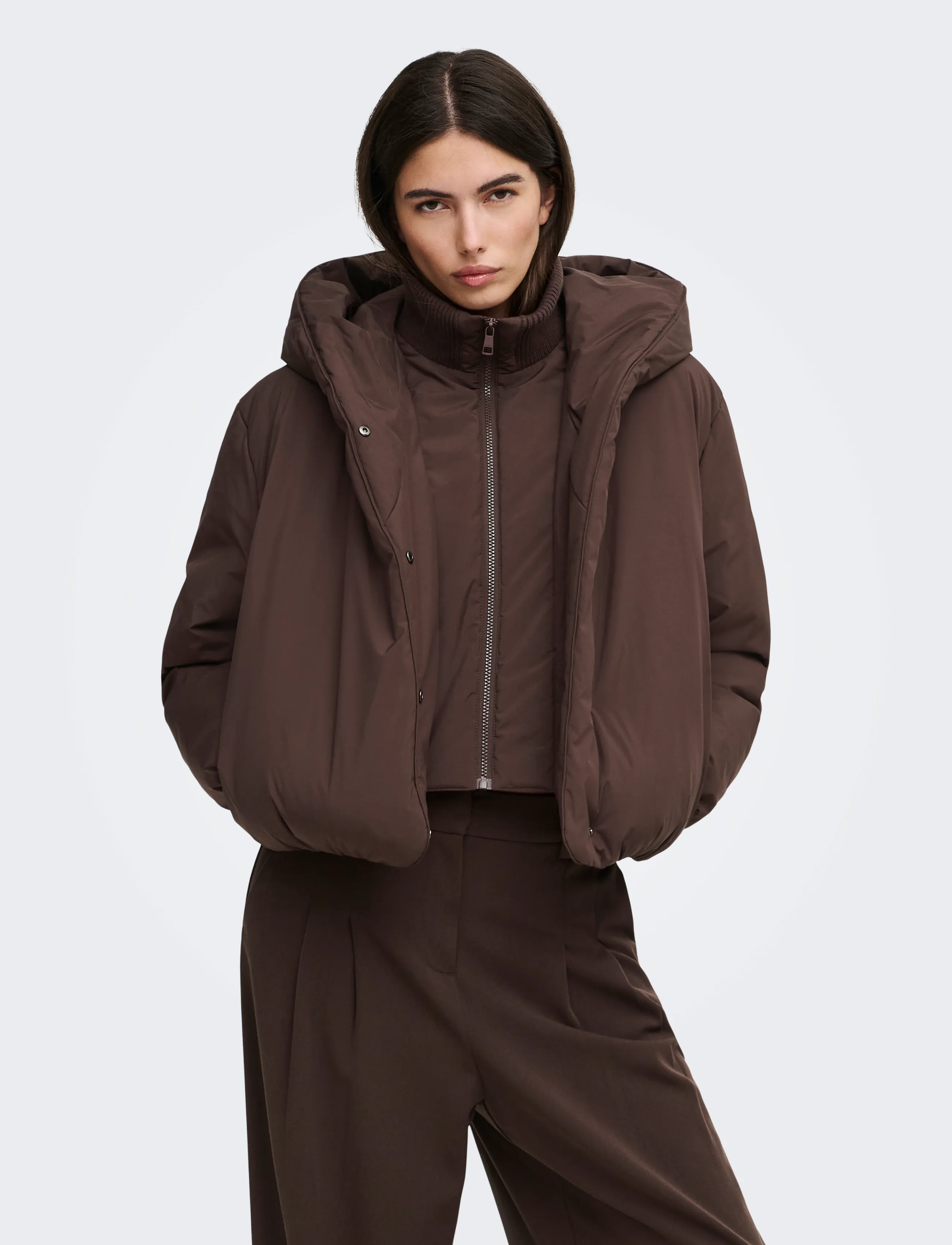 ONLY ONLTALI PUFFER JACKET OTW - Clothing - COFFEE BEAN / brown
