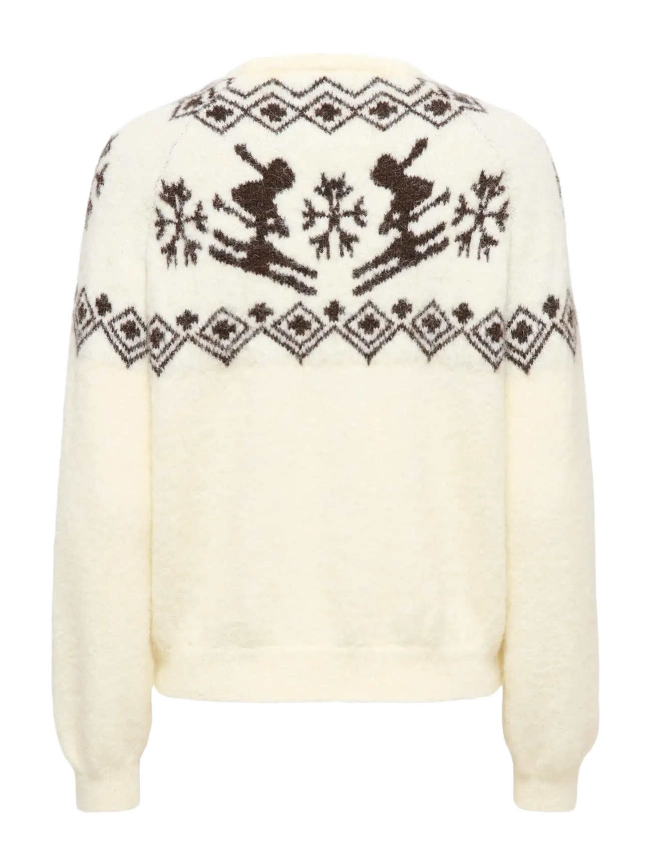 ONLY - ONLXMAS ALPA LS O-NECK KNT - striktrøjer - cloud dancer - 2