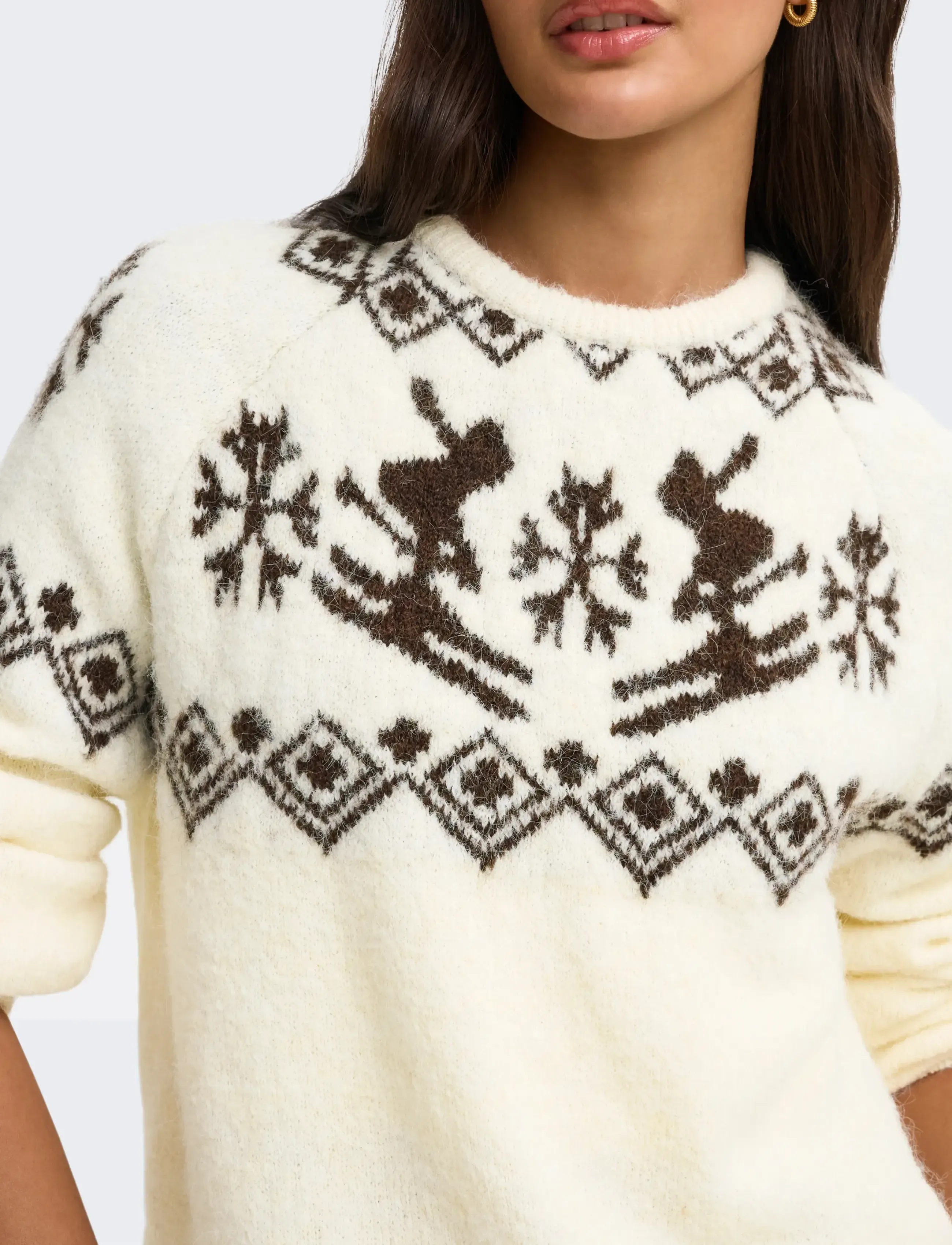 ONLY Onlxmas Alpa Ls O-Neck Knt stickade tröjor dam – bild 4