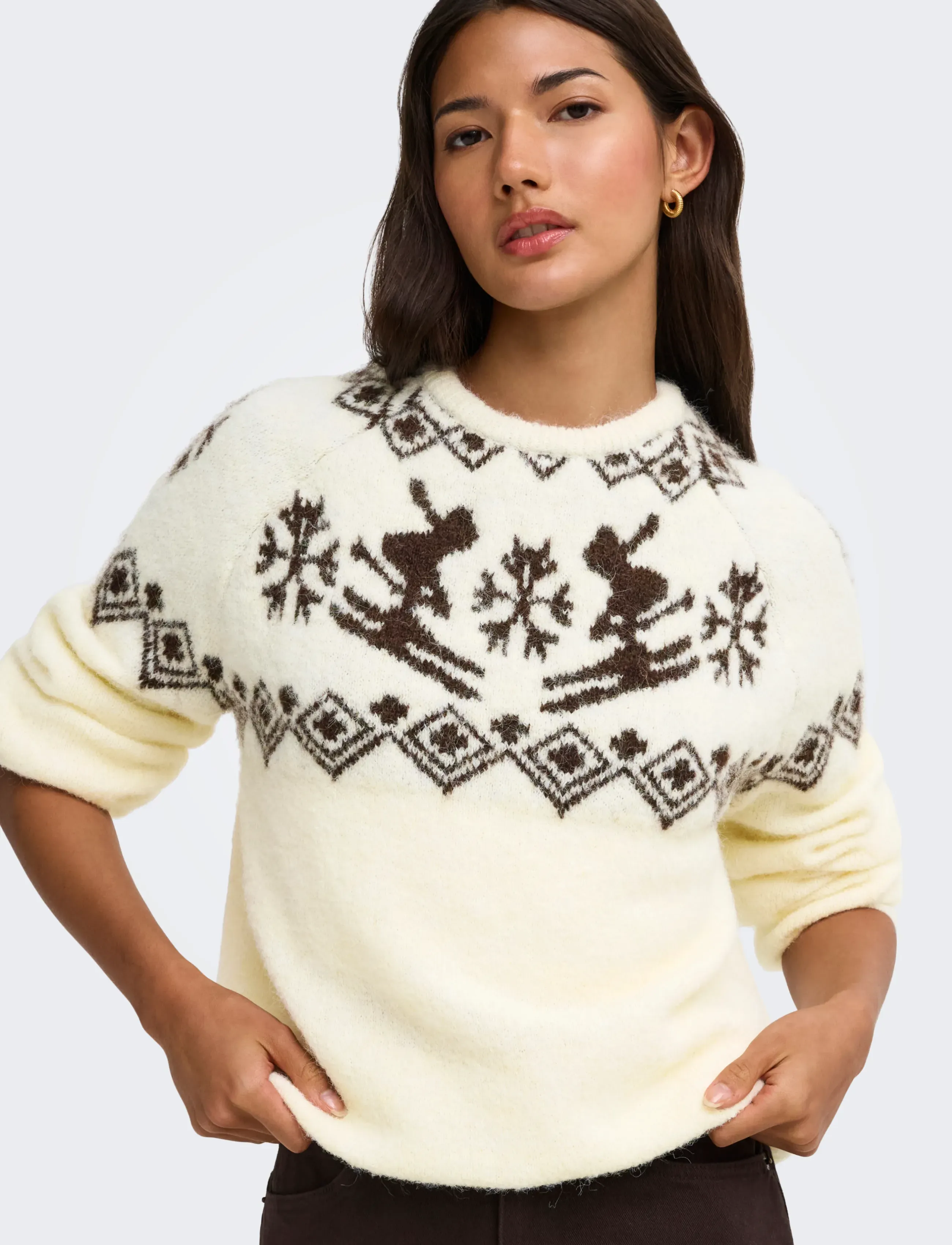 ONLY Onlxmas Alpa Ls O-Neck Knt stickade tröjor dam – bild 6
