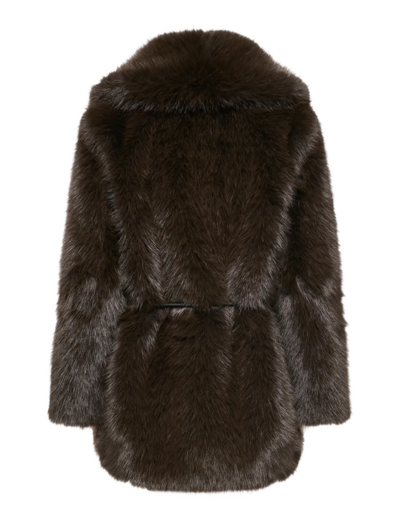ONLY - ONLSHARON FAUX FUR BELT COAT OTW - faux fur - coffee bean - 2