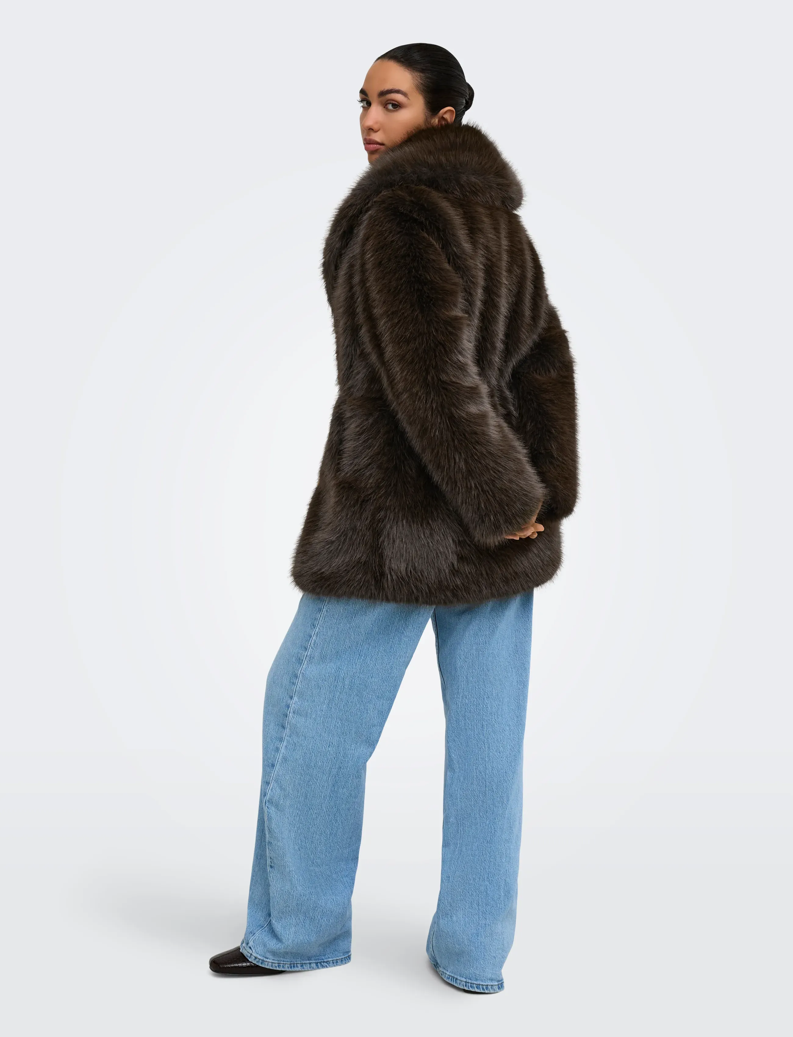 ONLY Onlsharon Faux Fur Belt Coat Otw kappor & rockar dam – bild 2