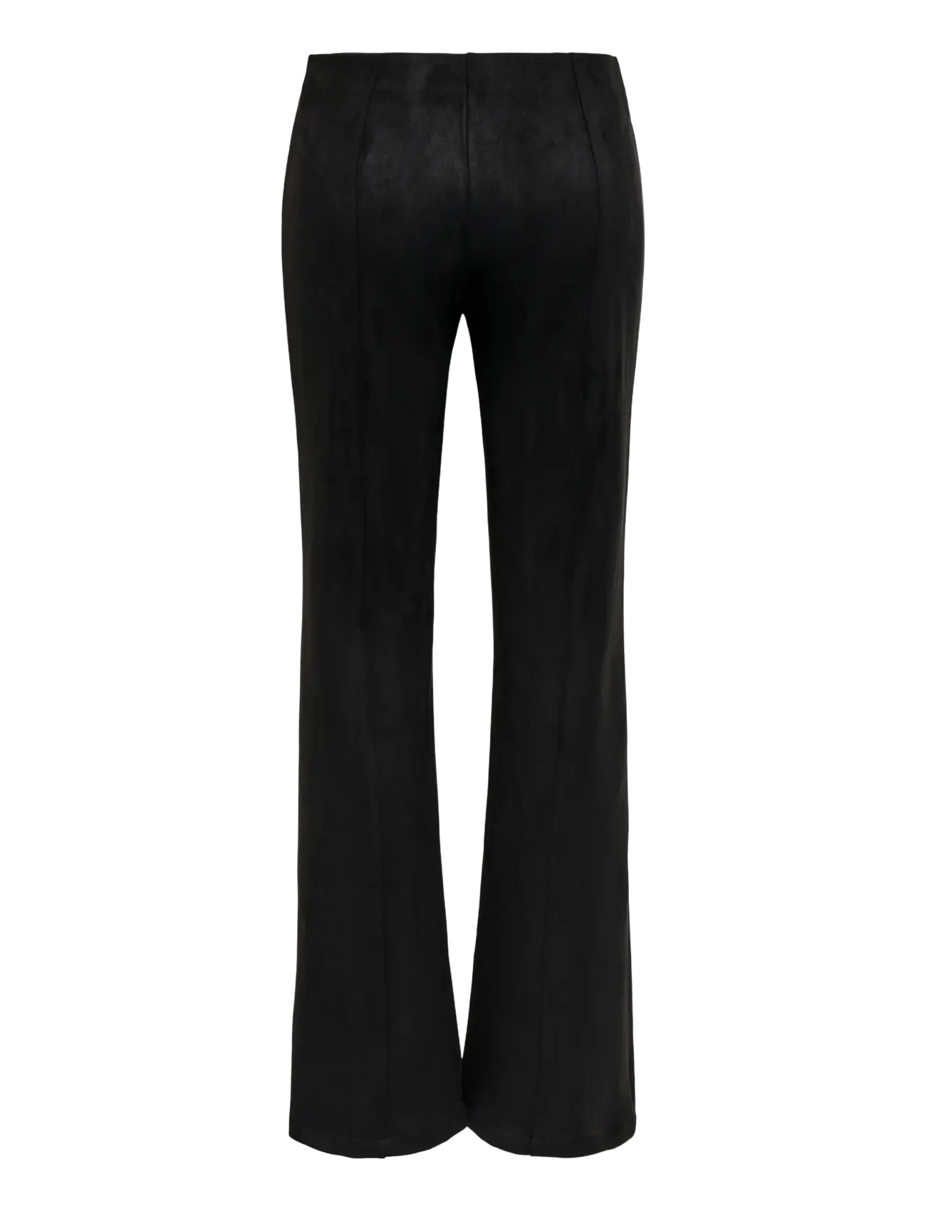 ONLY - ONLABENA MW FAUX SUEDE FLAR LEGGING PNT - utsvängda byxor - black - 1
