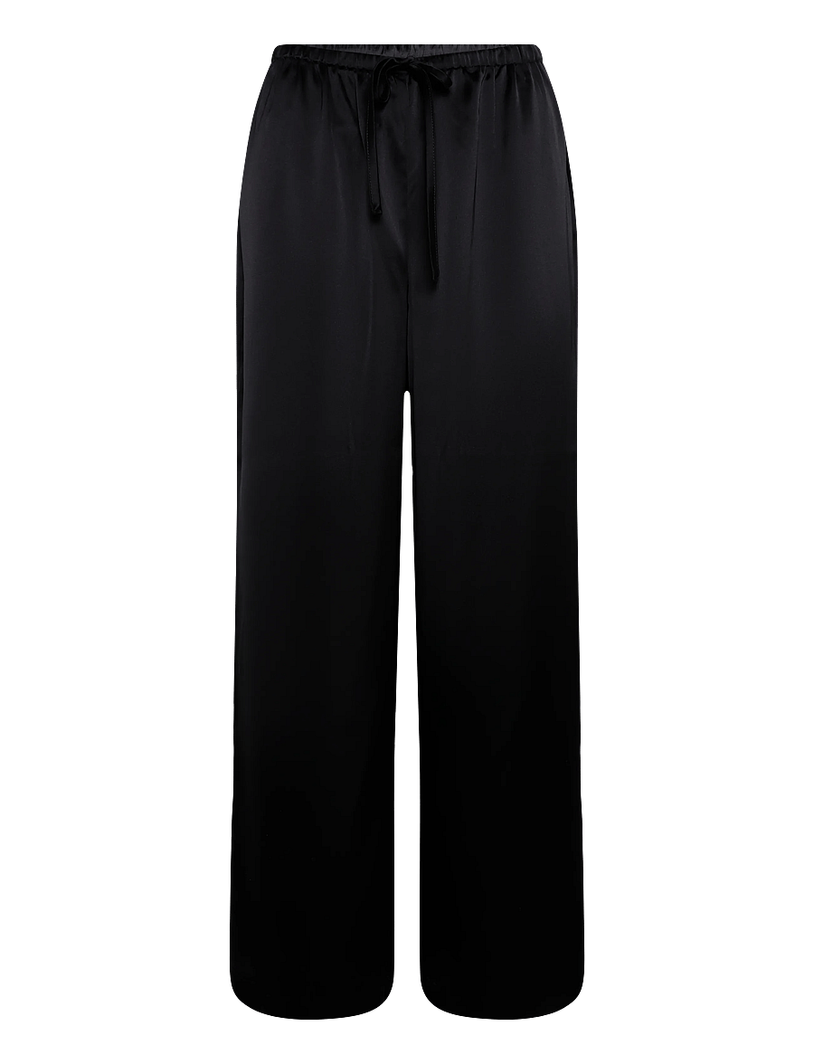 ONLY - ONLNEMA INDONA PULL UP PANT WVN - sirged püksid - black - 0